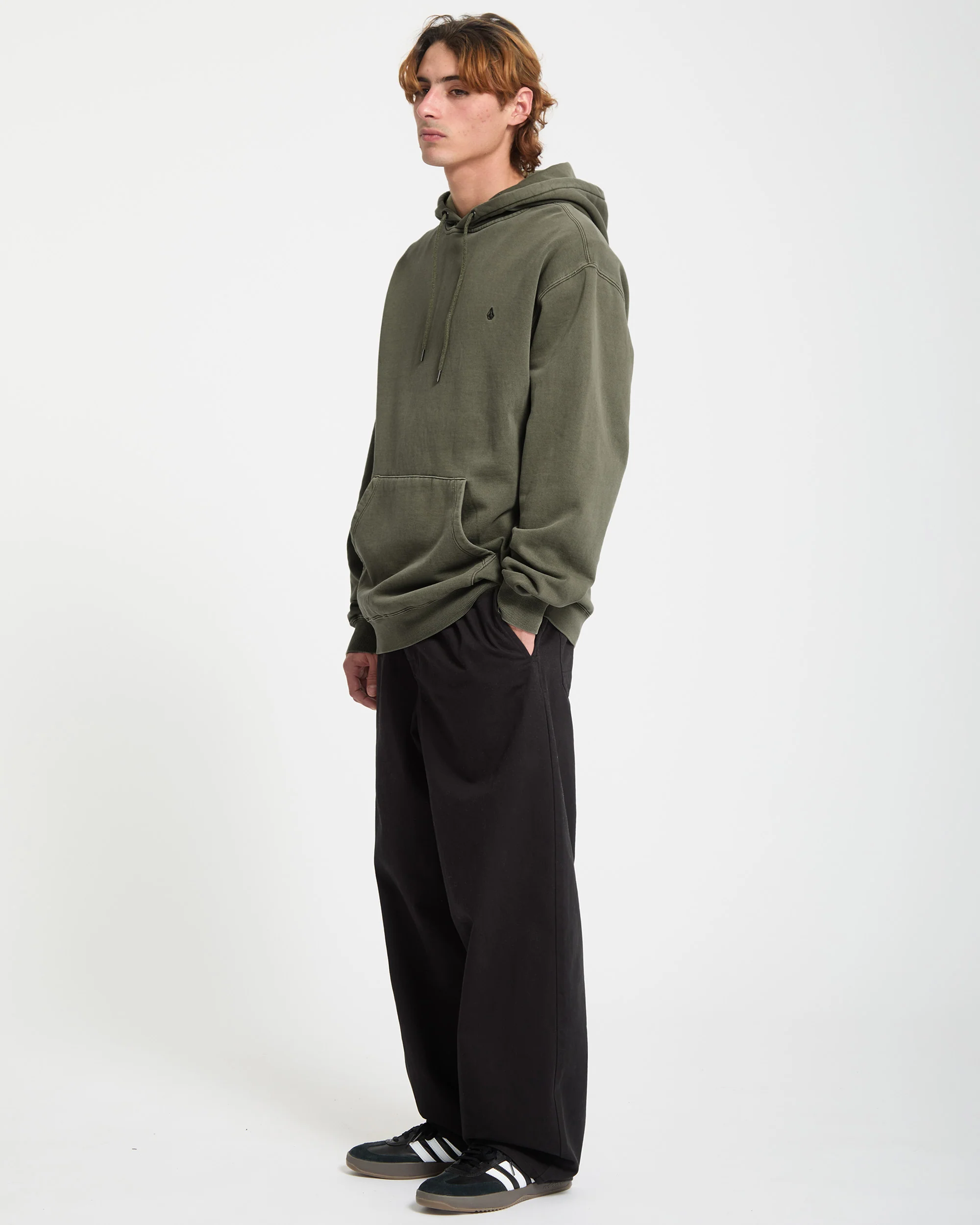 Single Stone Hoodie - Dark Olive - Image 4