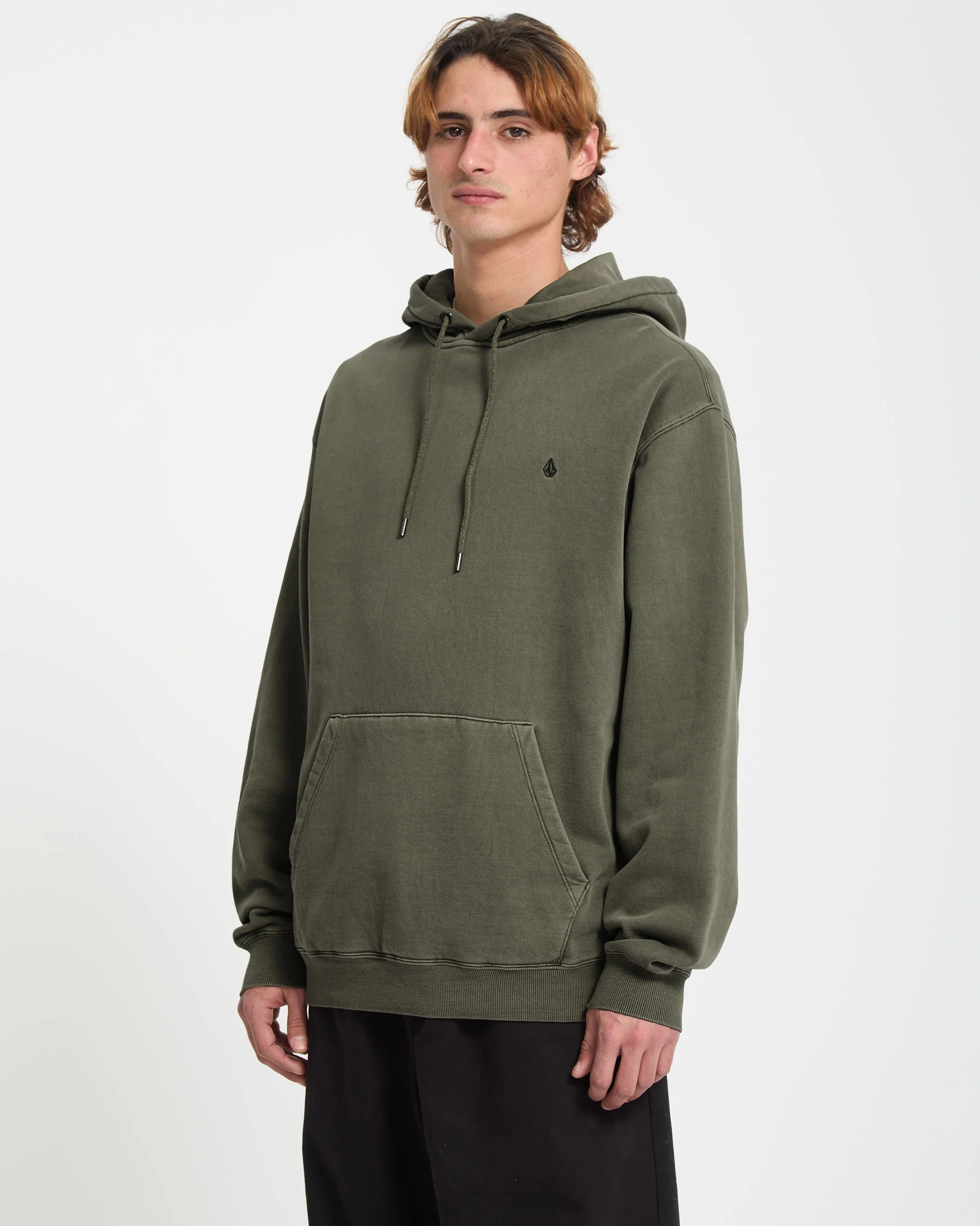 Single Stone Hoodie - Dark Olive - Image 5