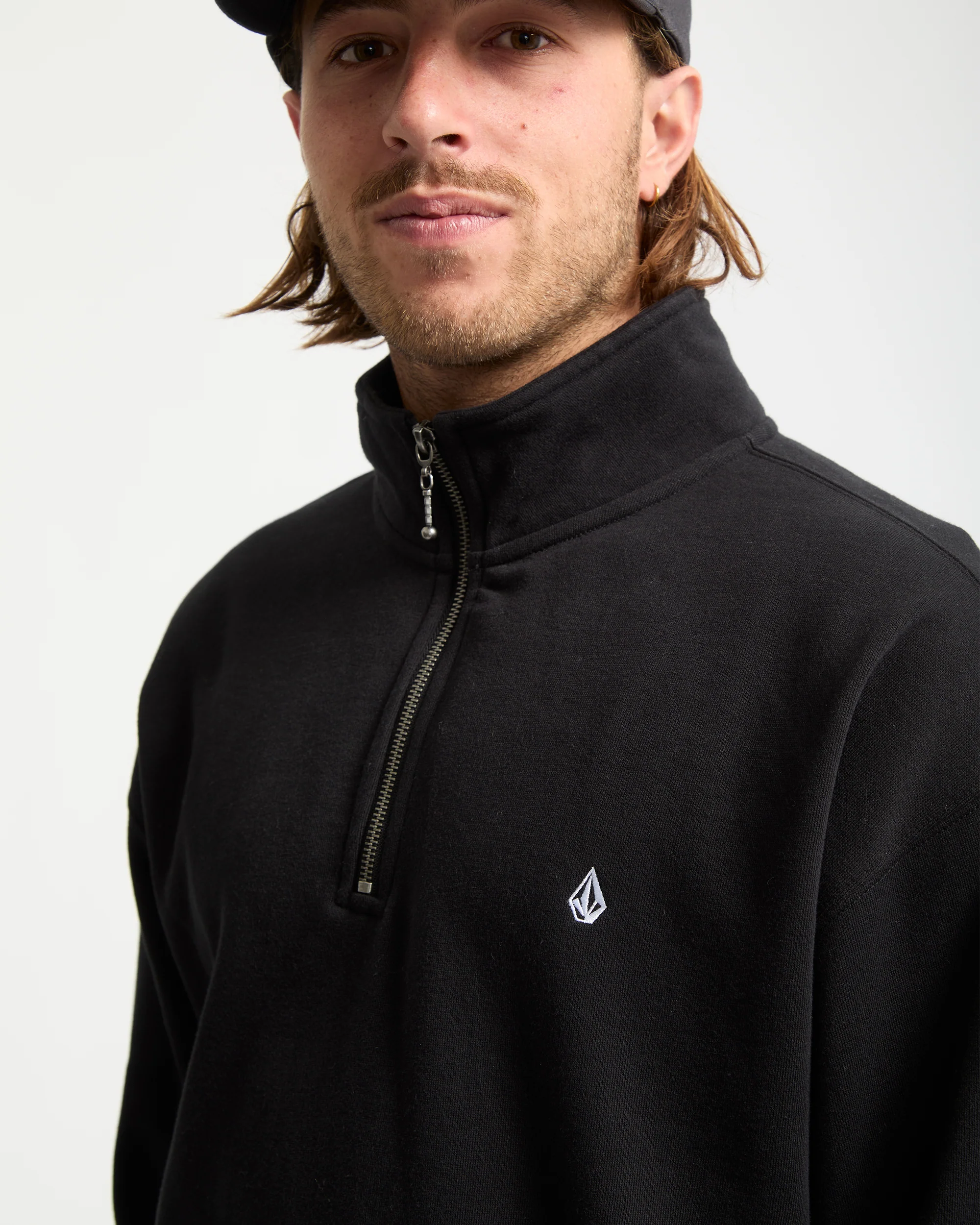 Single Stone Zip Sweatshirt - Black - Image 3