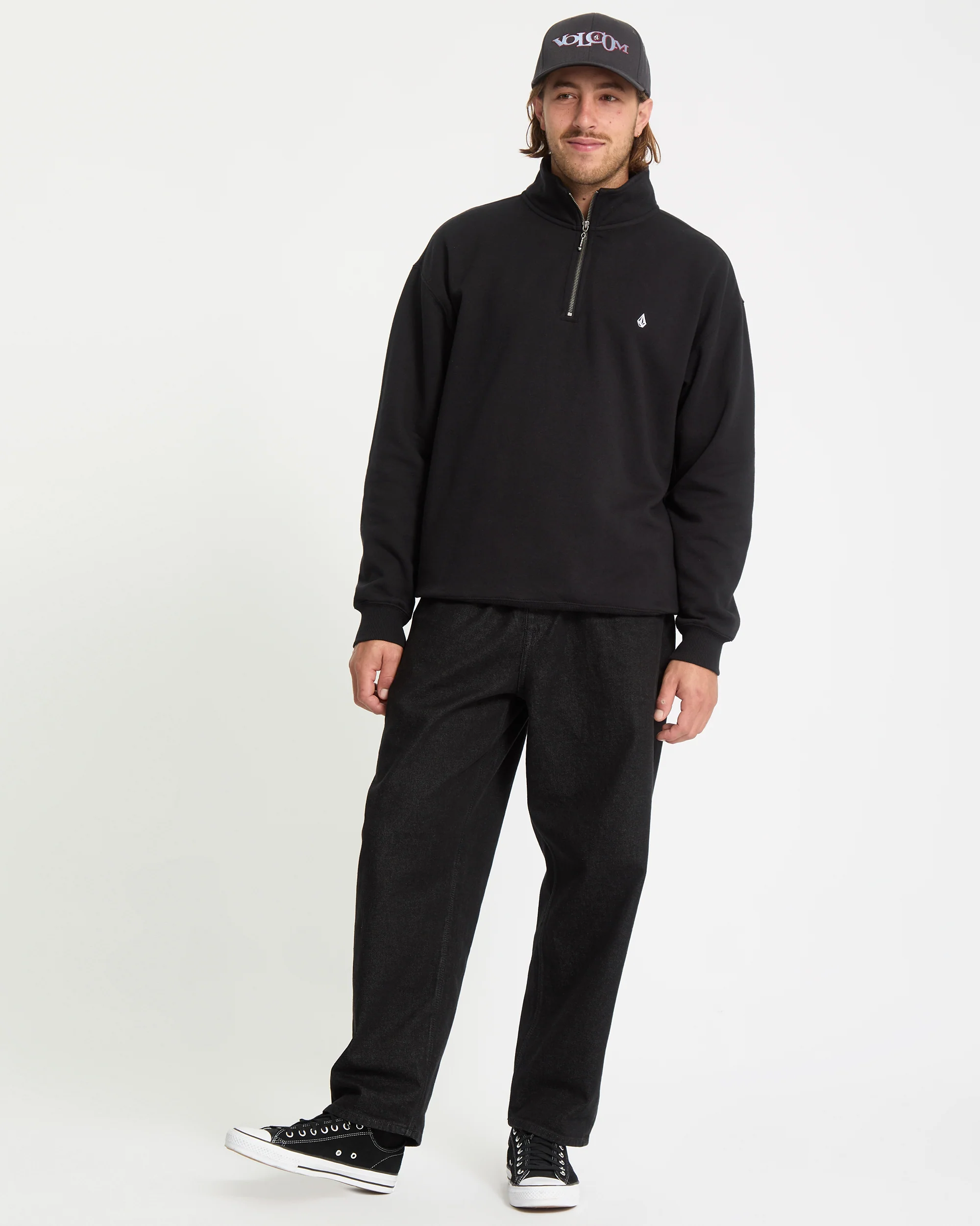 Single Stone Zip Sweatshirt - Black - Image 4