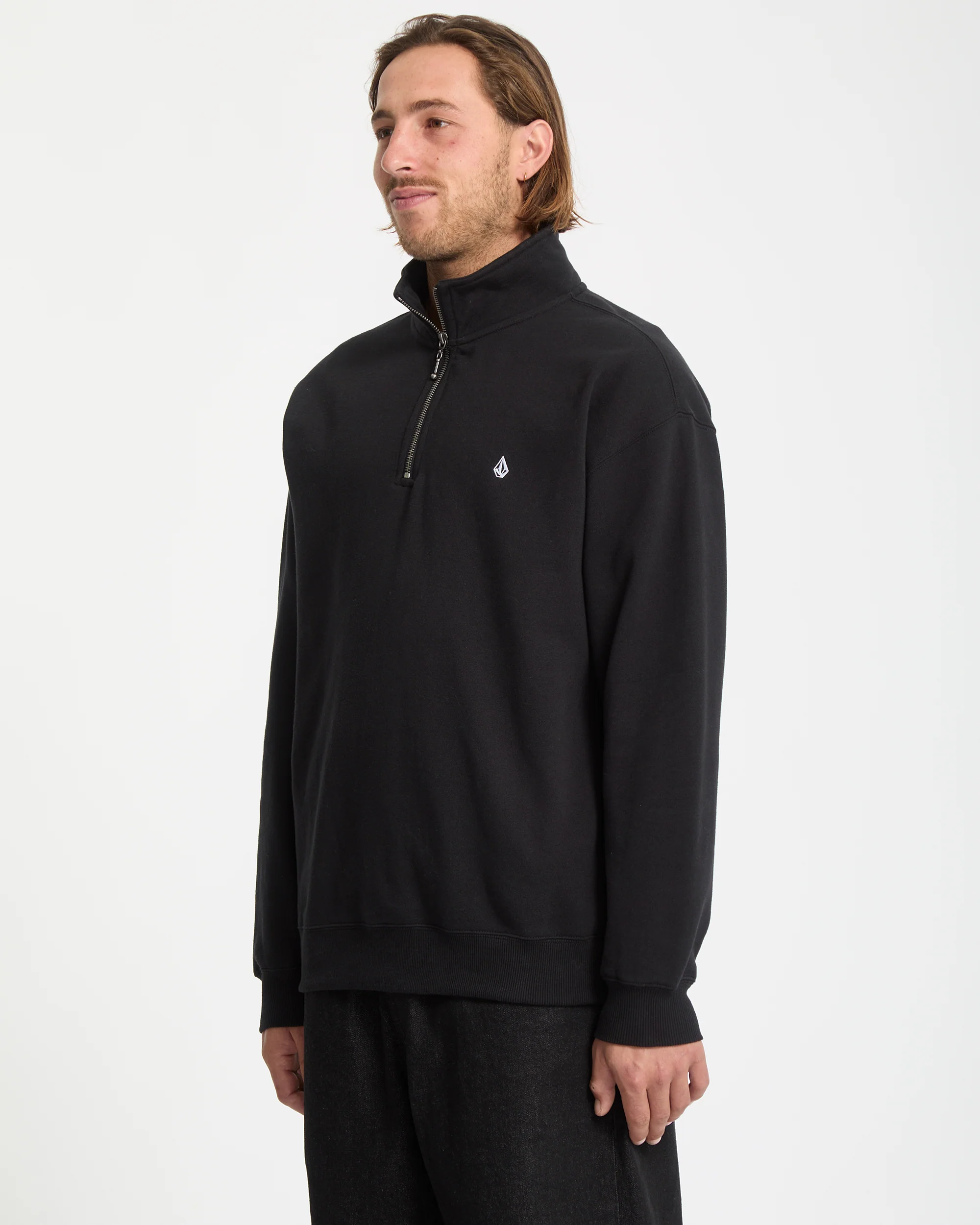 Single Stone Zip Sweatshirt - Black - Image 7