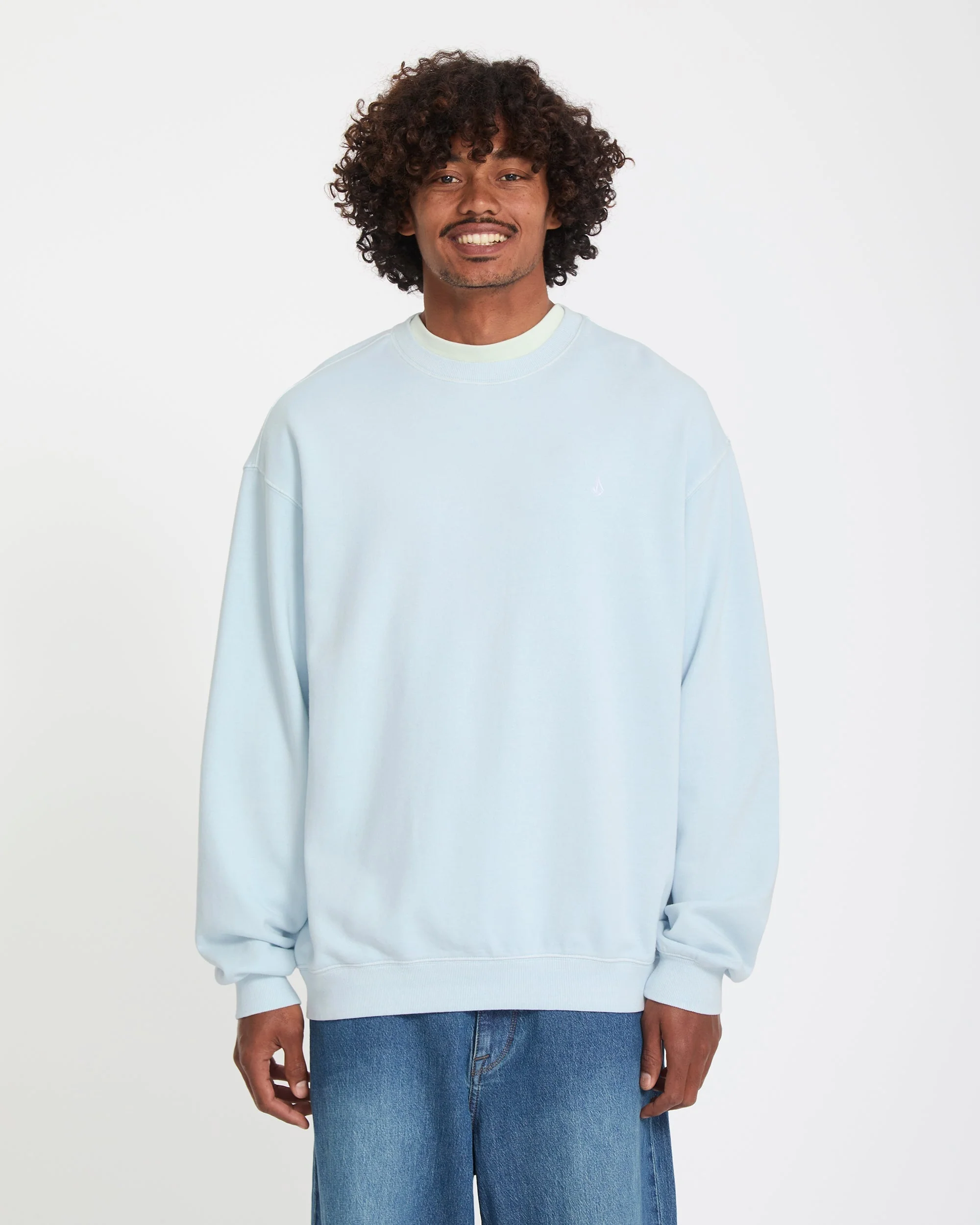 Single Stone Sweatshirt - Light Blue Acid - Image 3