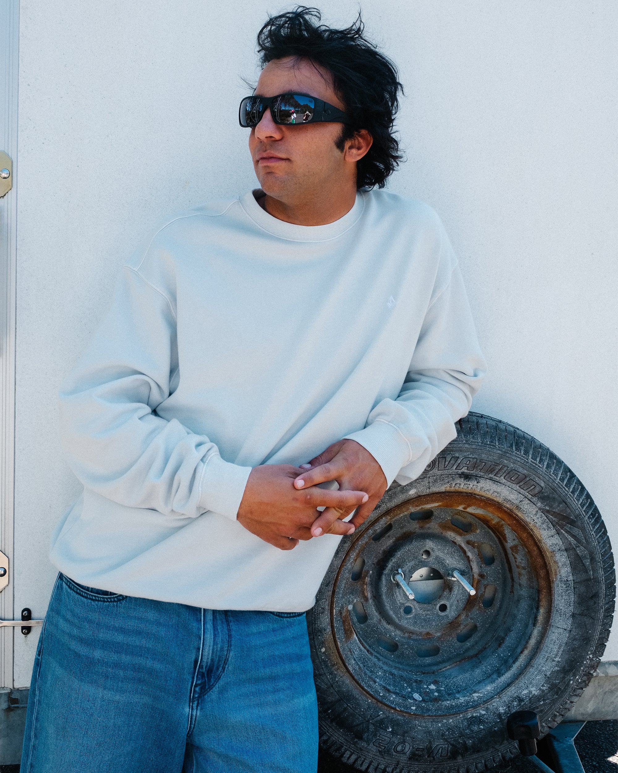 Single Stone Sweatshirt - Light Blue Acid - Image 4
