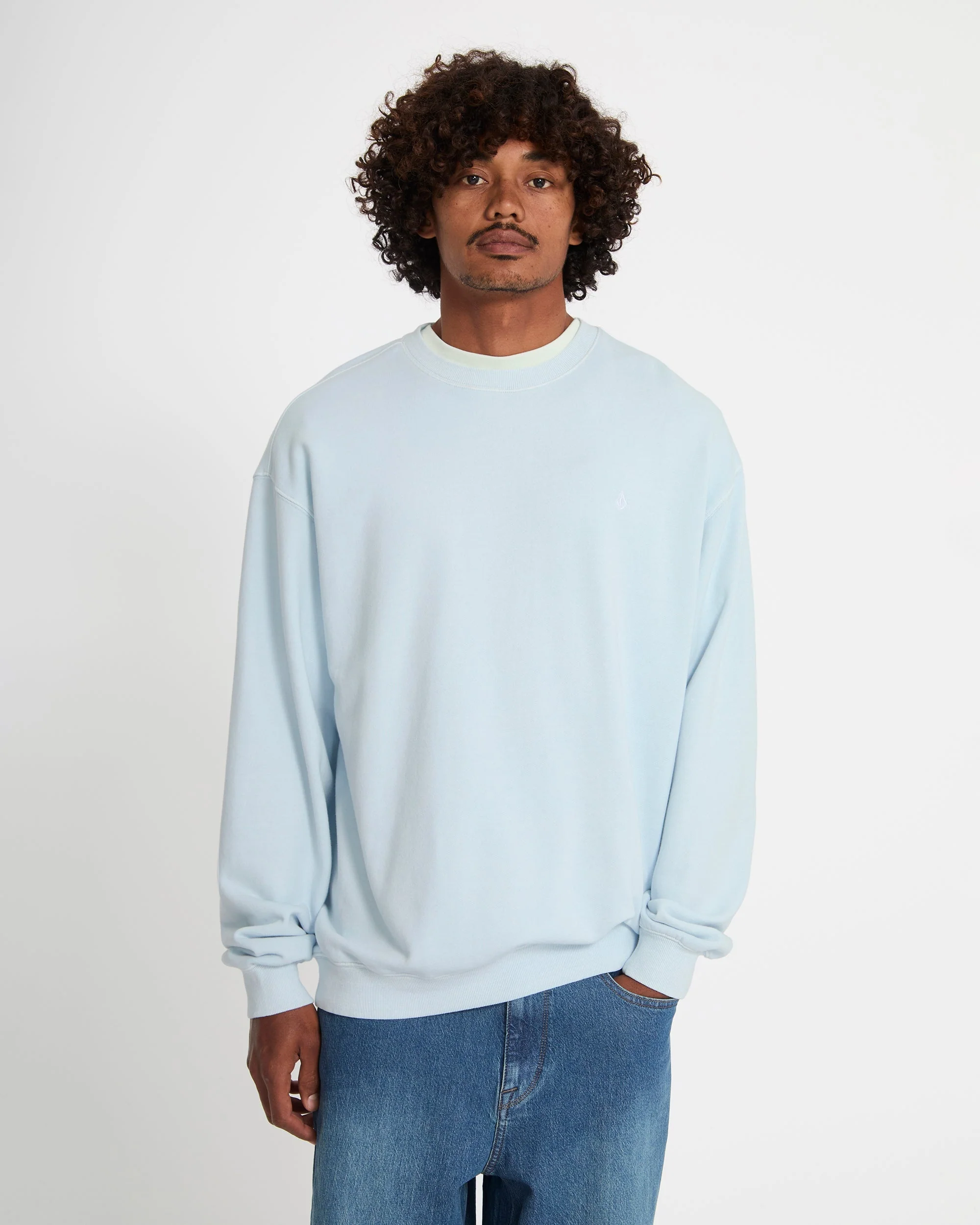 Single Stone Sweatshirt - Light Blue Acid - Image 8