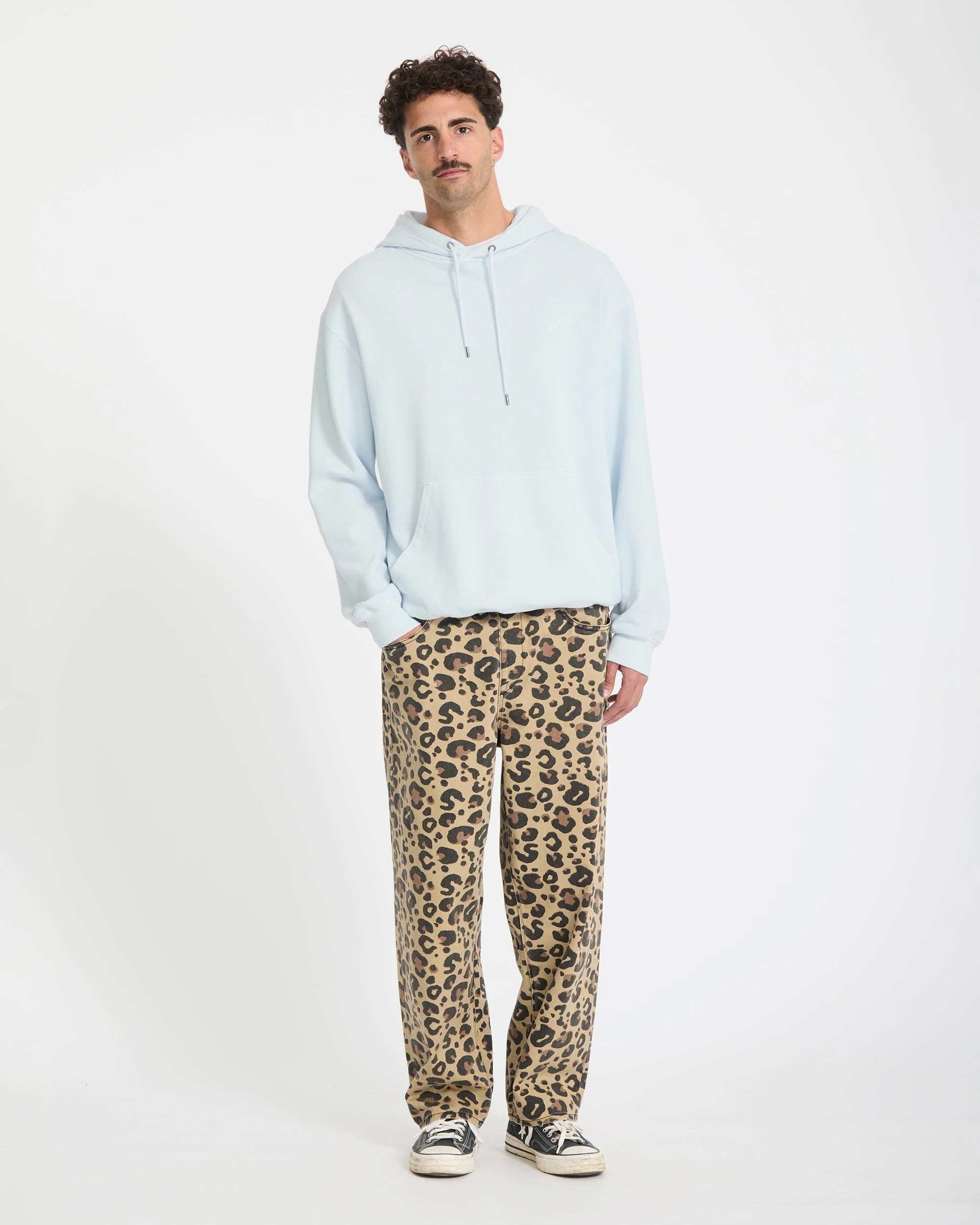 Single Stone Hoodie - Light Blue Acid - Image 5
