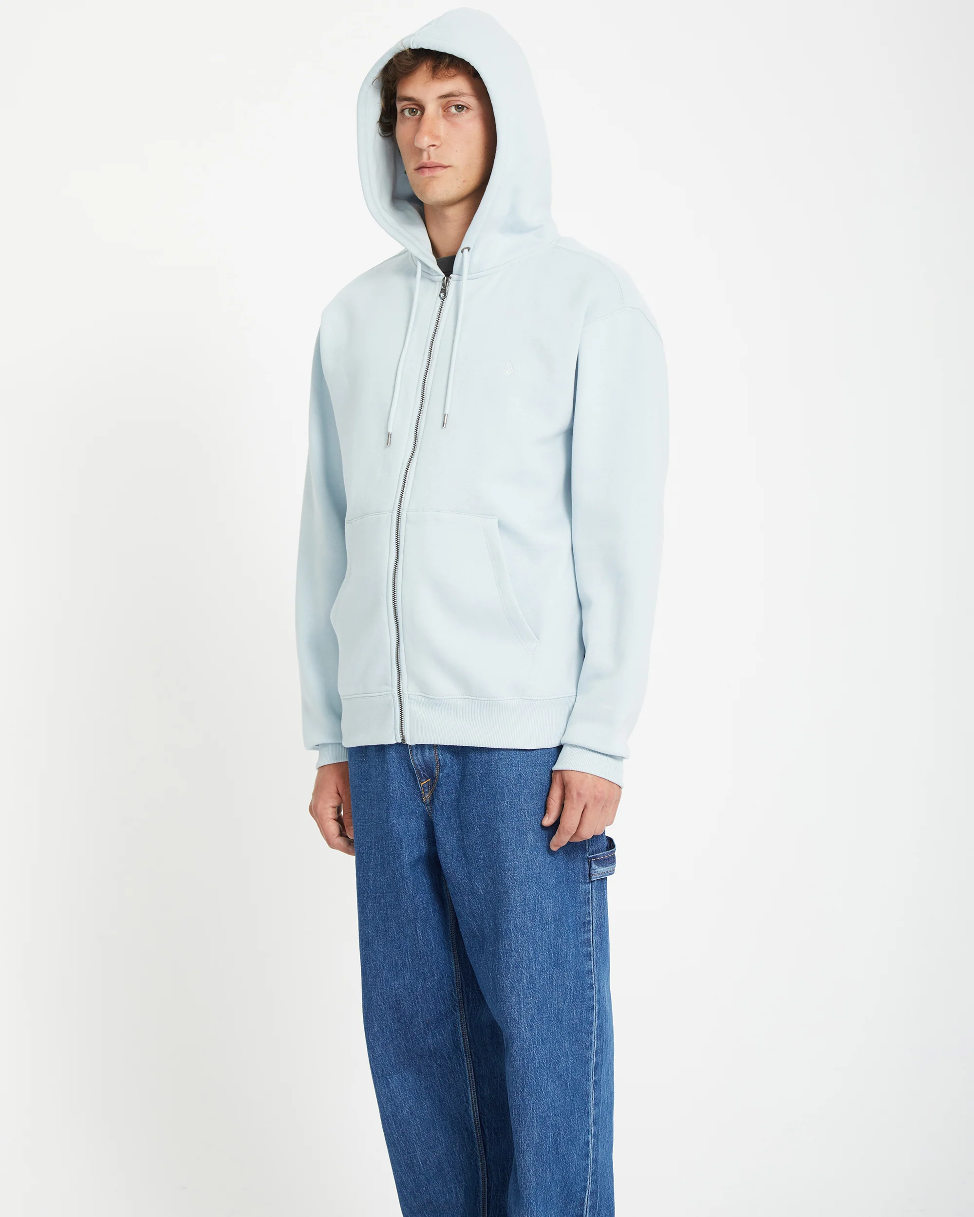 Single Stone Full Zip Hoodie - CAROLINA BLUE - Image 3