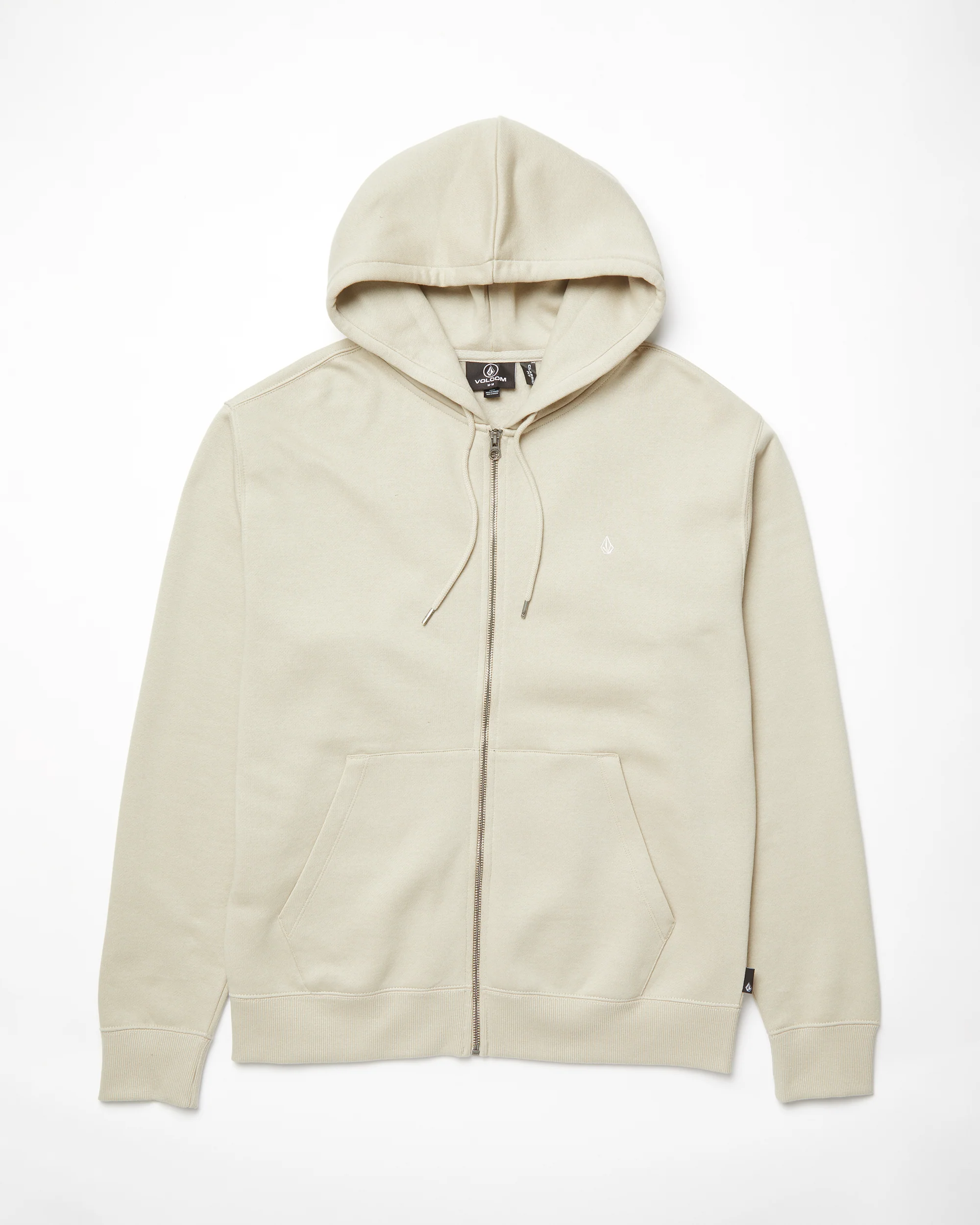 Single Stone Full Zip Hoodie - LIGHT KHAKI - Image 7