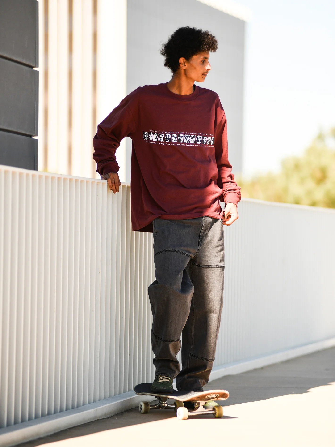 Skate Vitals Remy T-Shirt - Merlot - Image 4