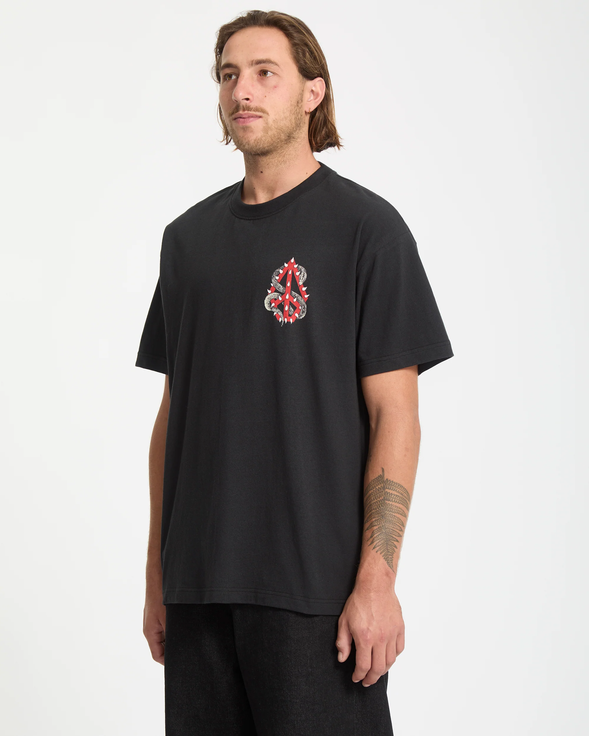 Snake Peace T-Shirt - Black - Image 7