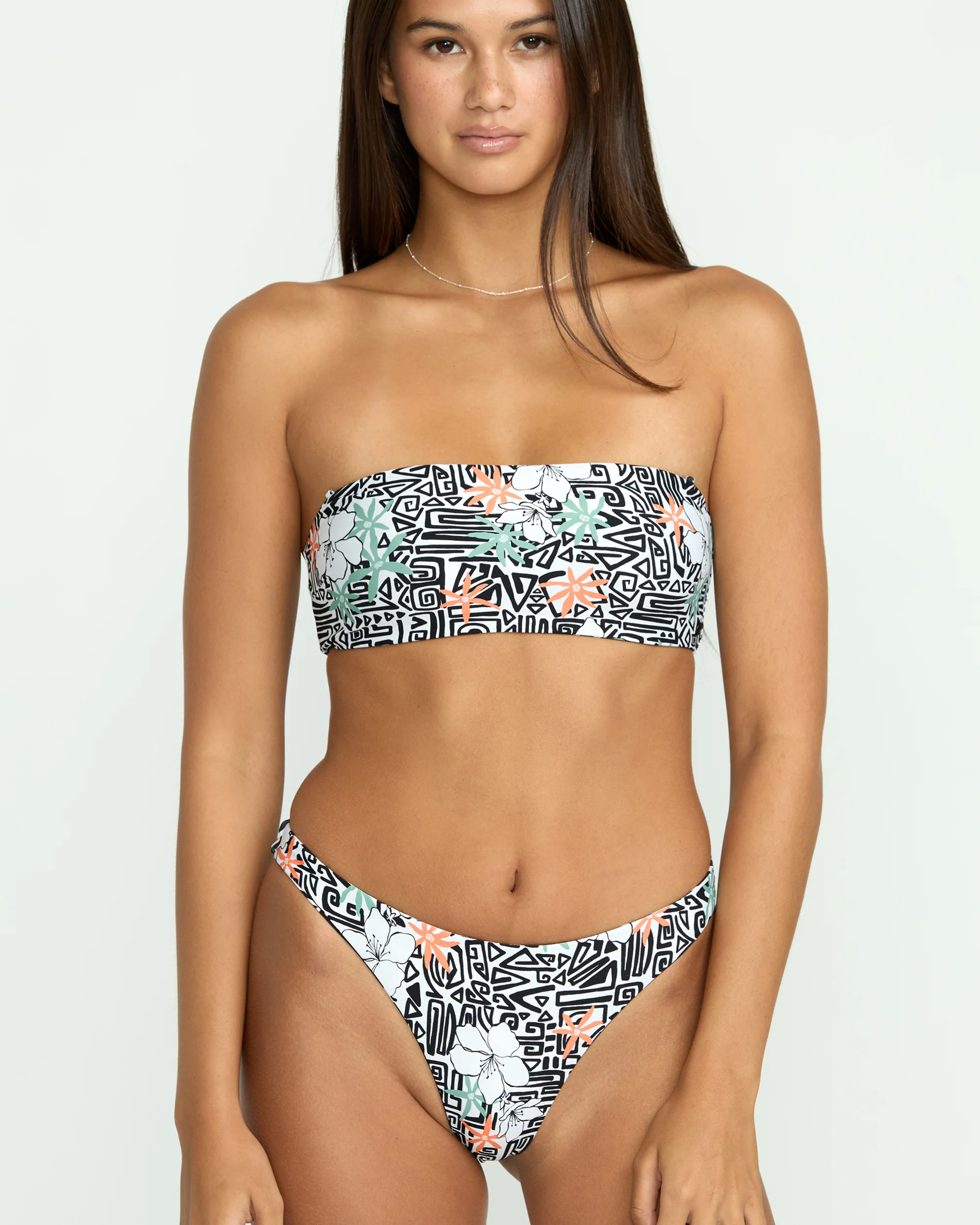 Sol Rebel Tube Bandeau Bikini Top - Star White - Image 3