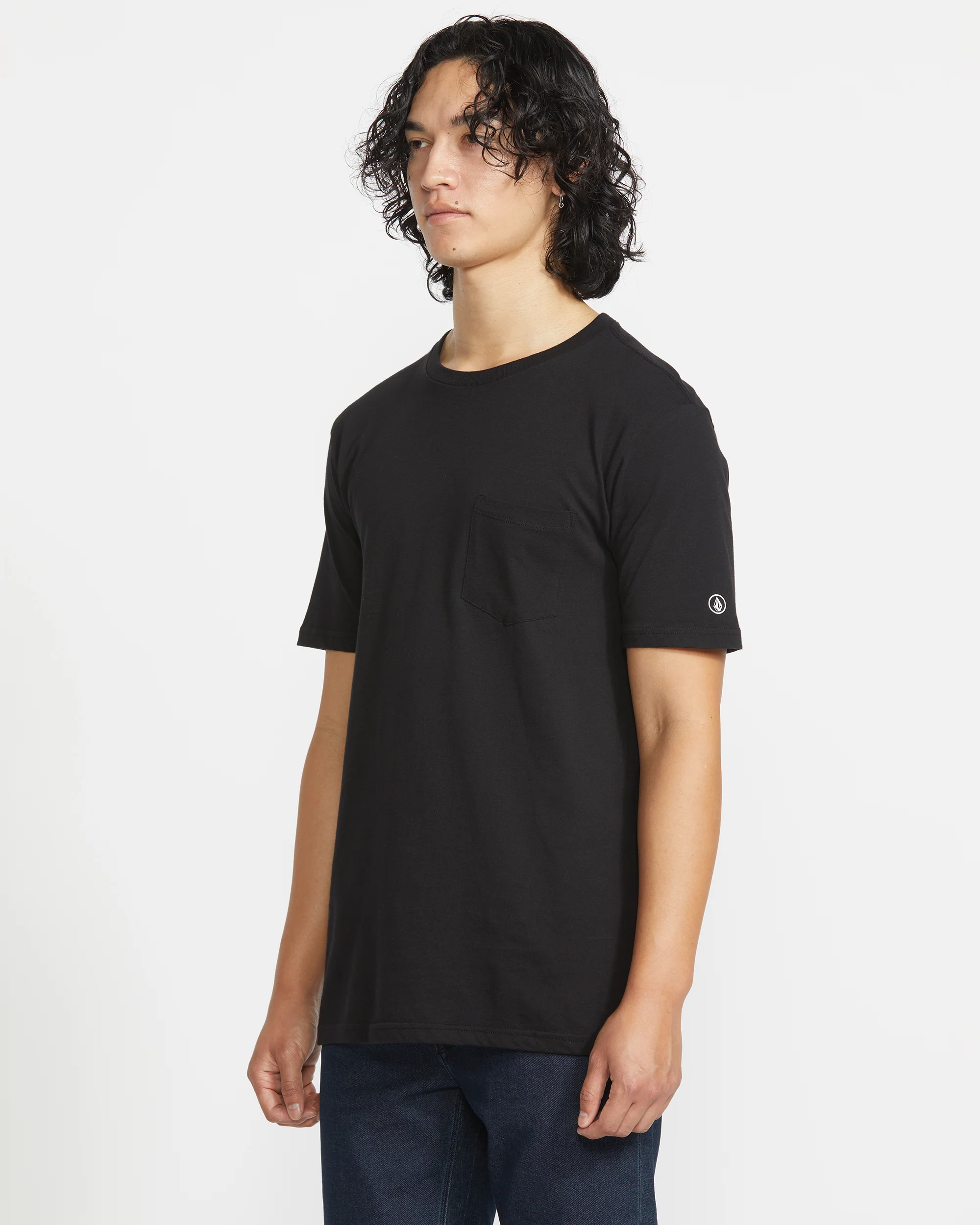 Solid Pocket T-shirt - BLACK - Image 3