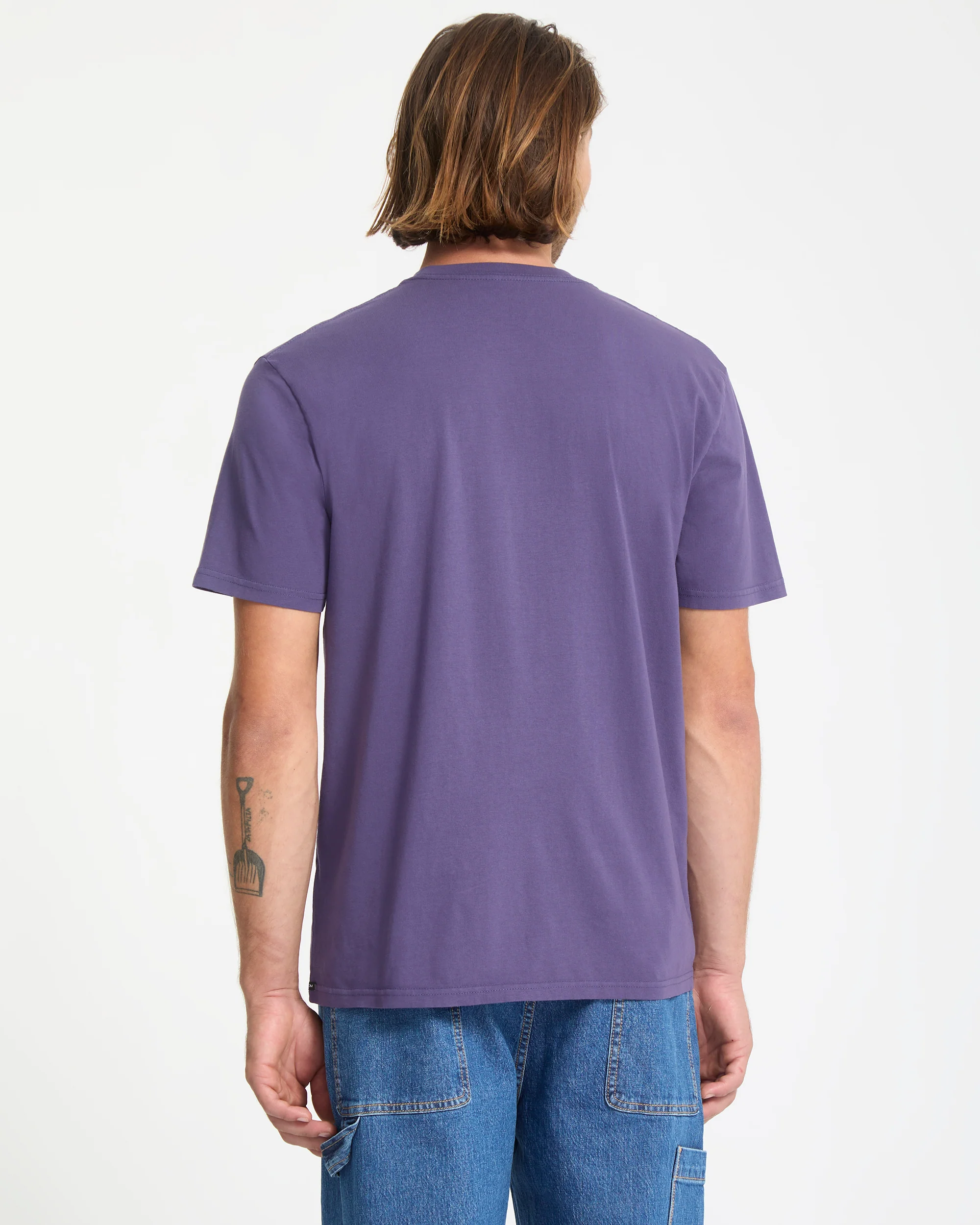 Solid Stone T-Shirt - Dark Purple - Image 3