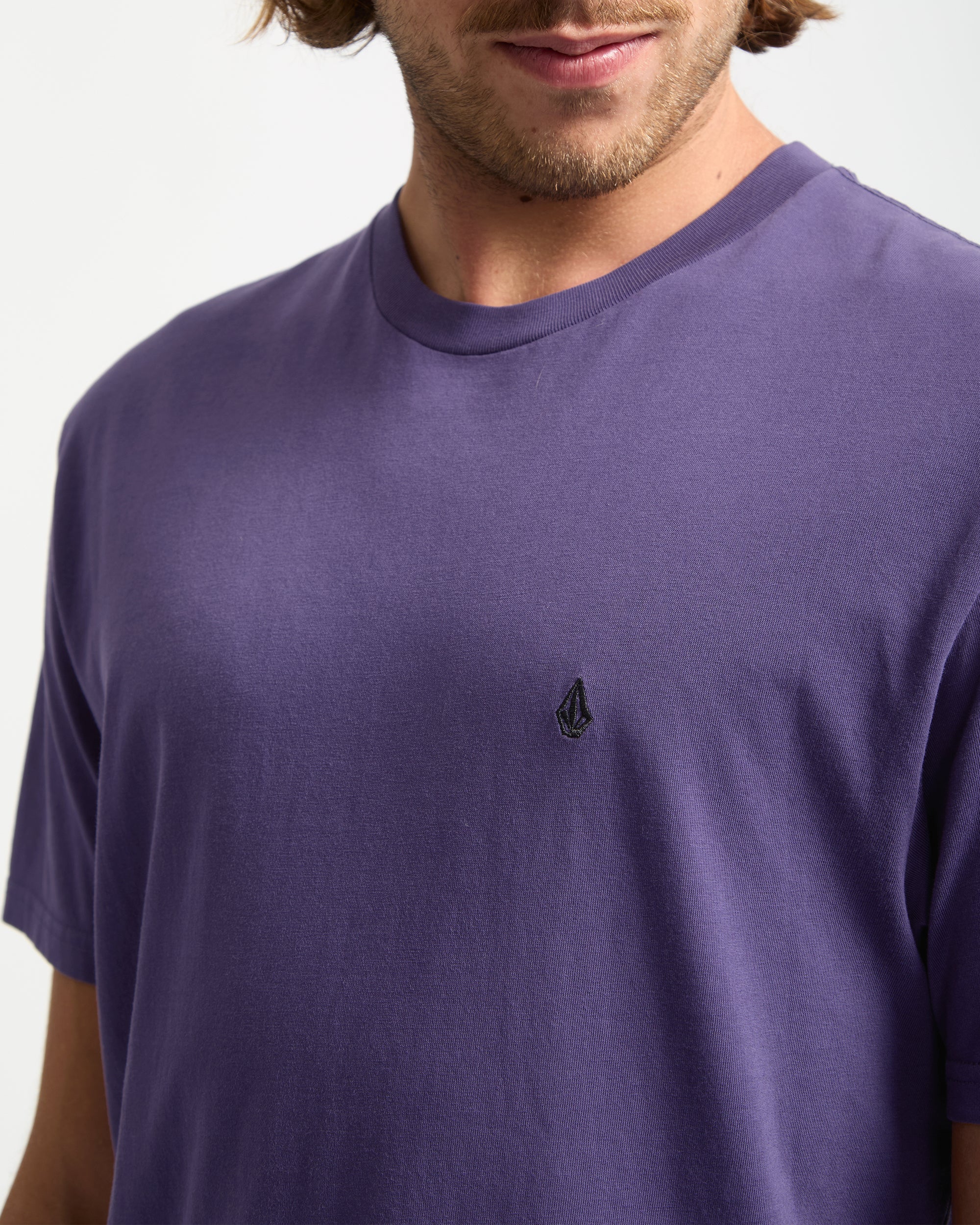 Solid Stone T-Shirt - Dark Purple - Image 4