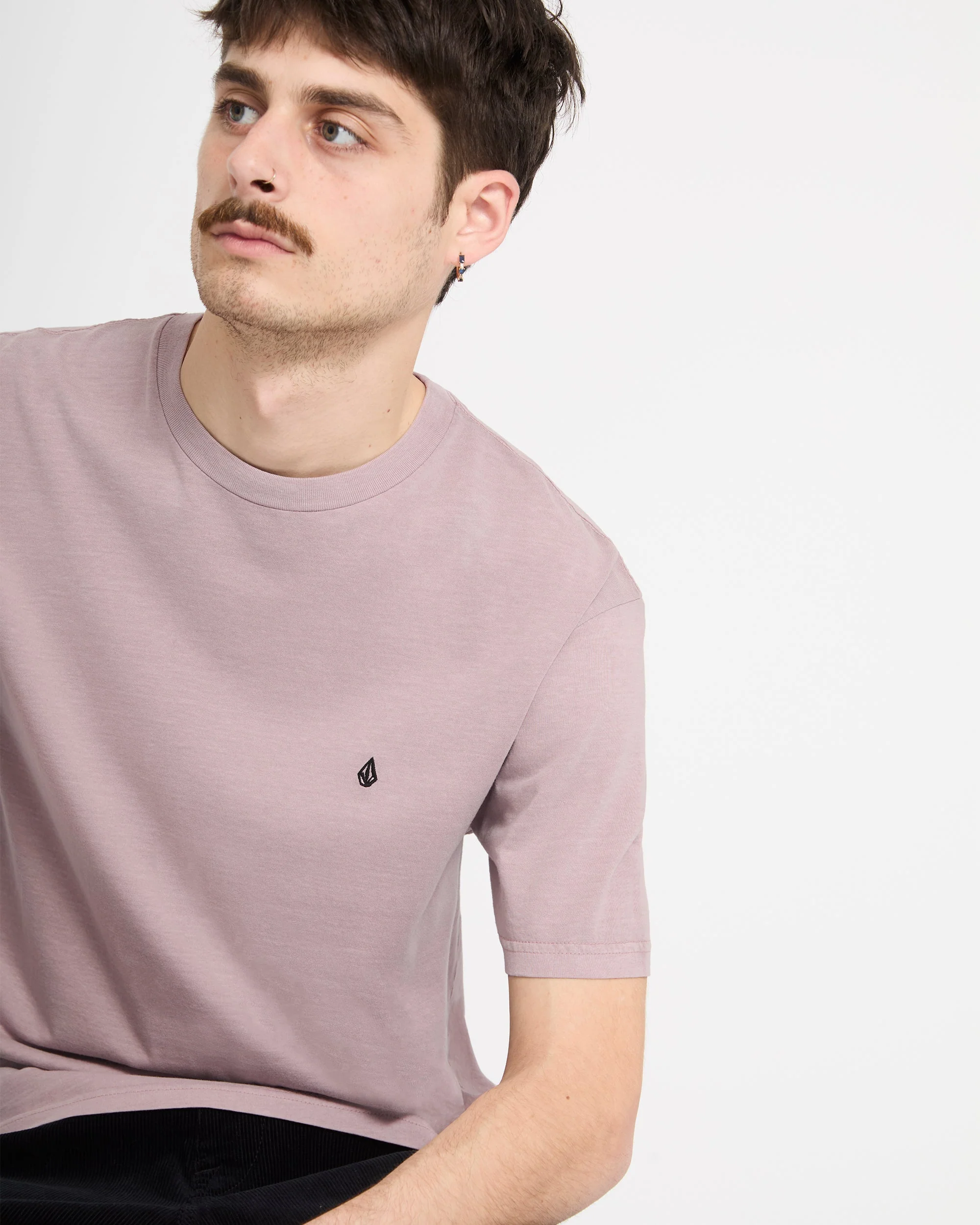 Solid Stone T-Shirt - Bark Brown - Image 7