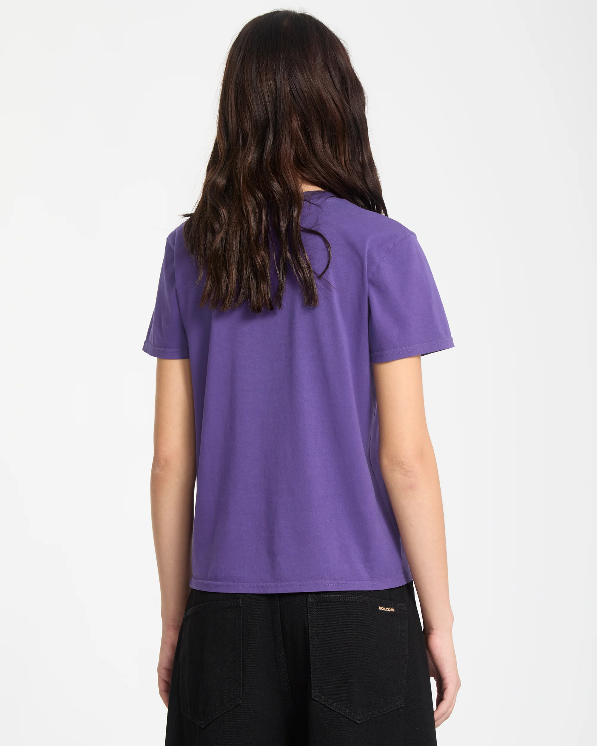 Solid Stone Emb T-Shirt - Acai - Image 2