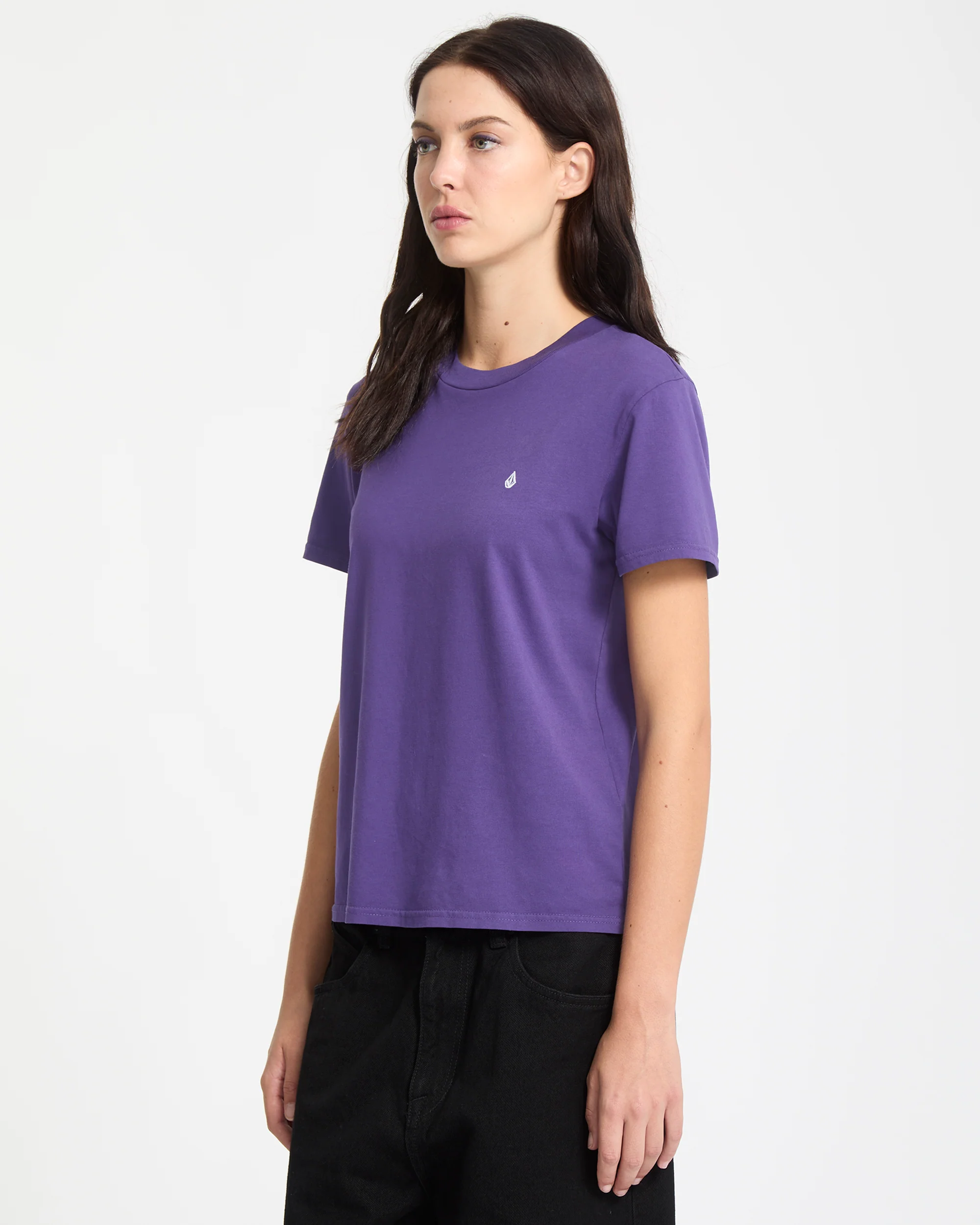 Solid Stone Emb T-Shirt - Acai - Image 7