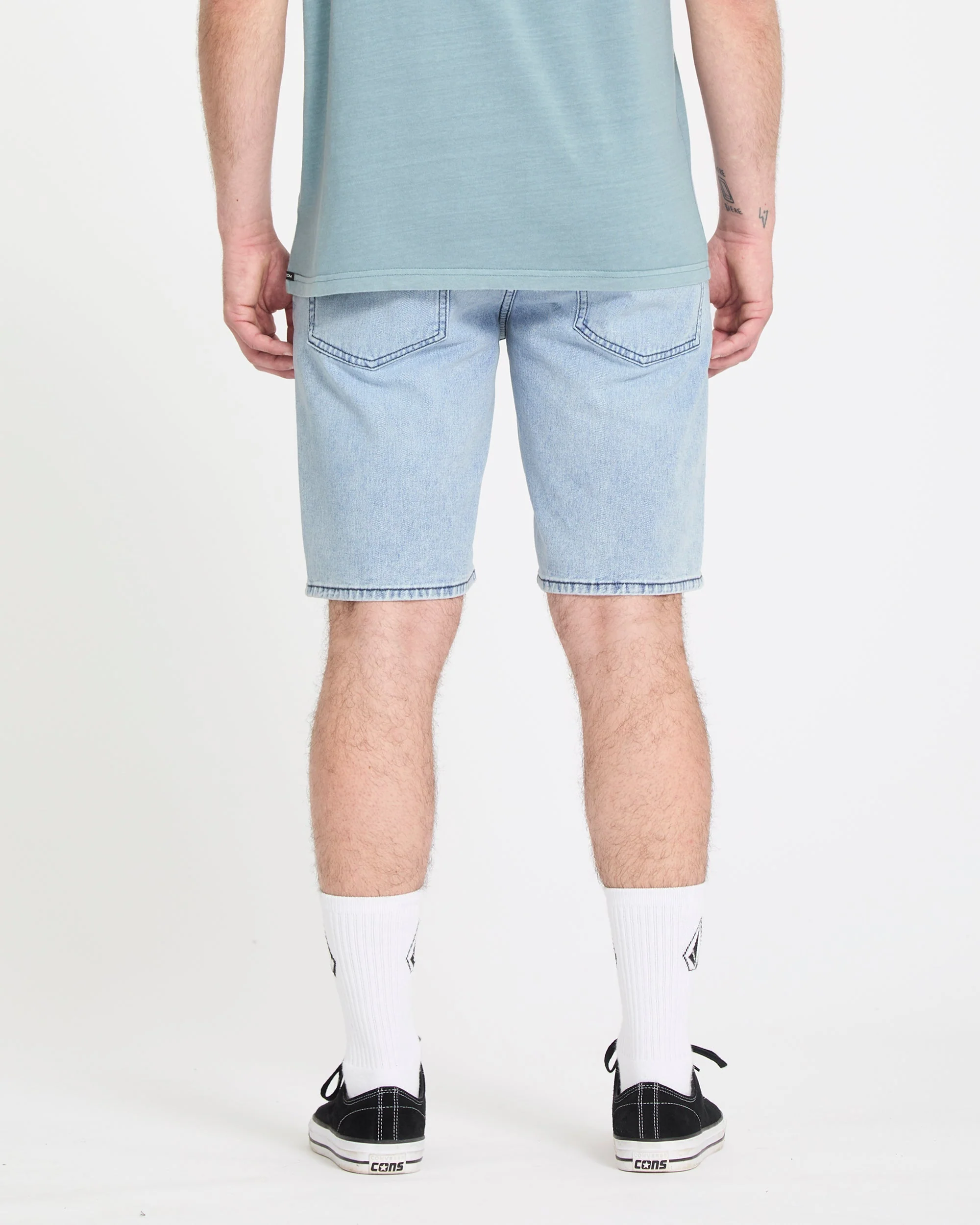 Solver Denim Short - Worn Light Blue - Image 2