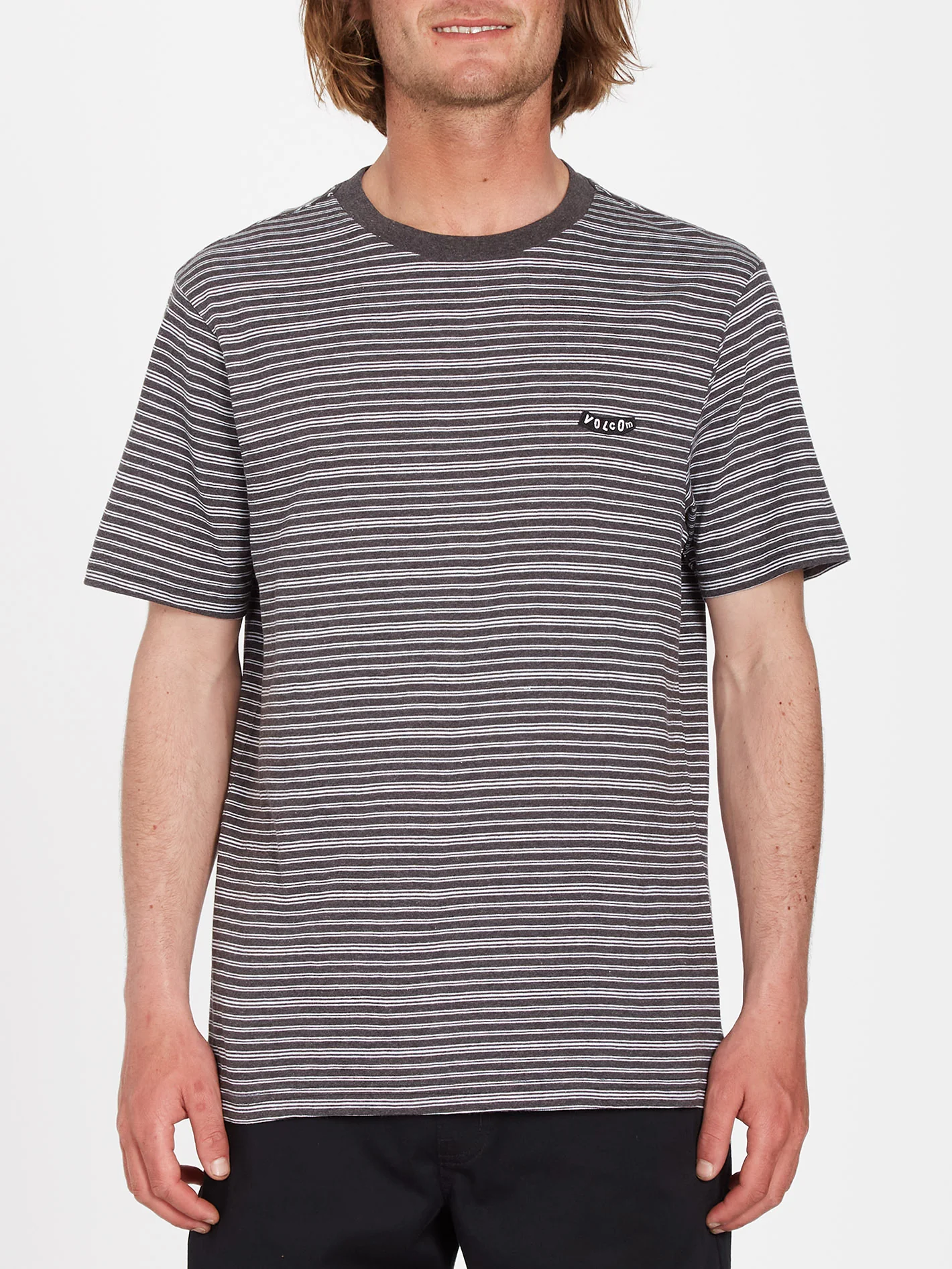 Static Stripe T-shirt - BLACK