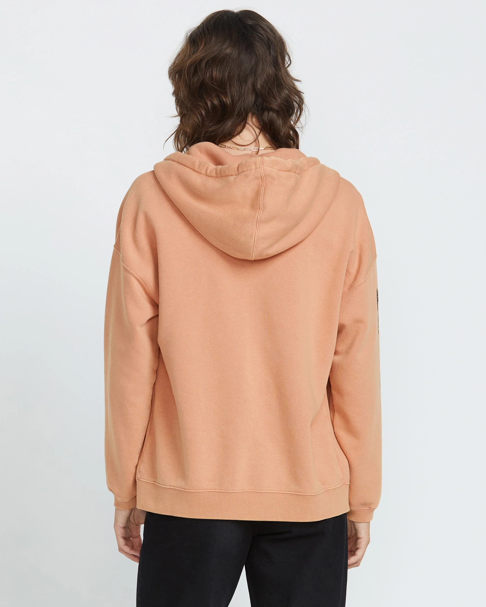 Stone Art Up Zip Hoodie - SAND BROWN - Image 2