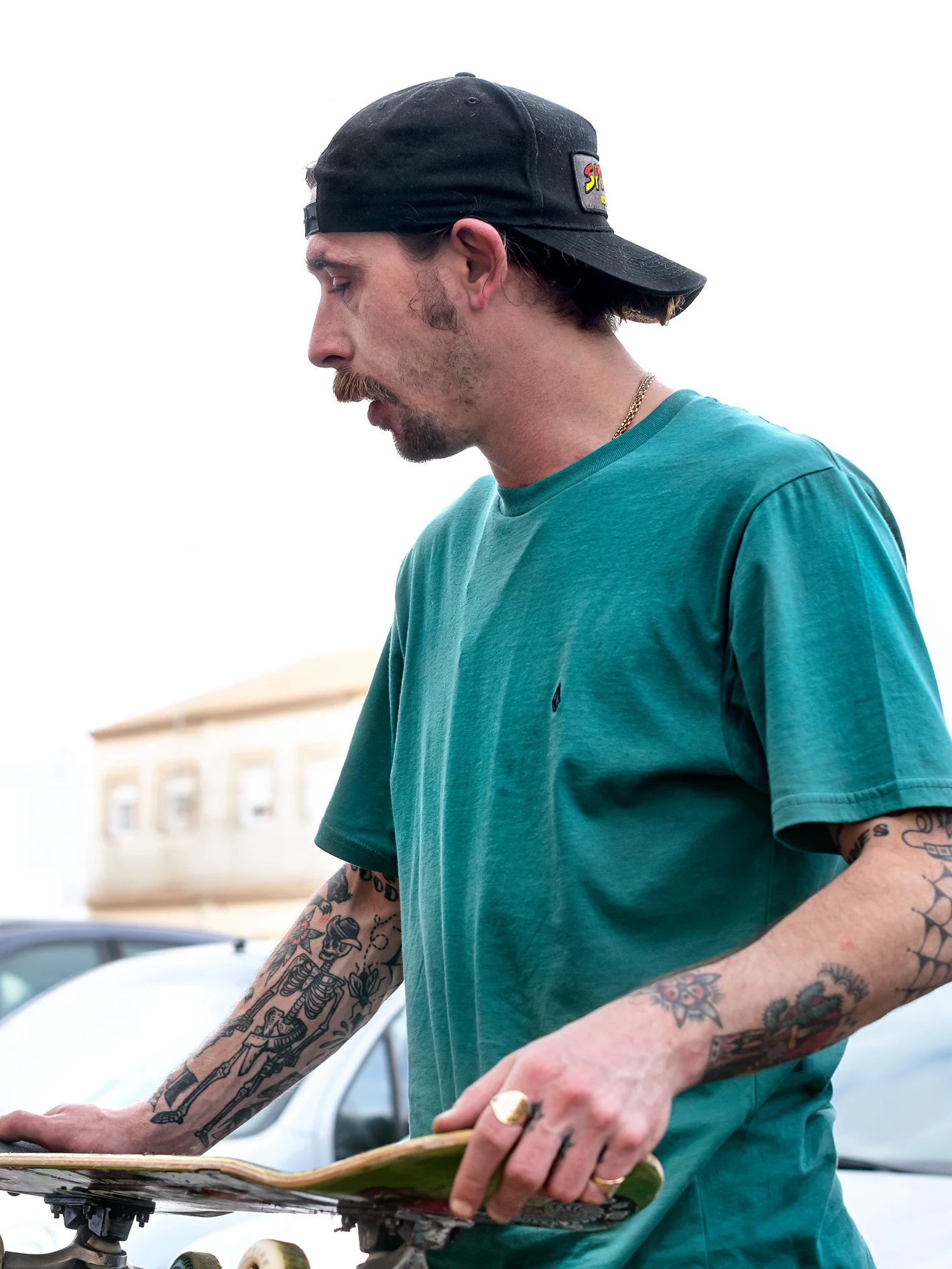 Stone Blanks T-Shirt - Sea Green - Image 2