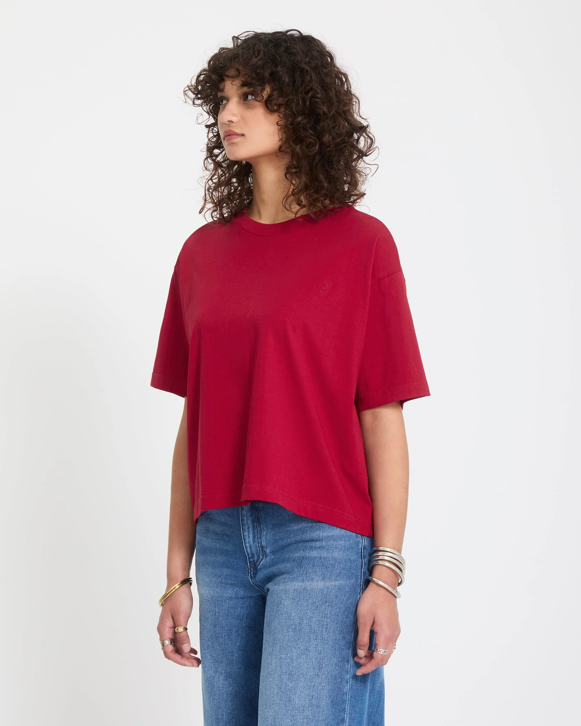 Stone Blanks Up T-Shirt - Deep Red - Image 3