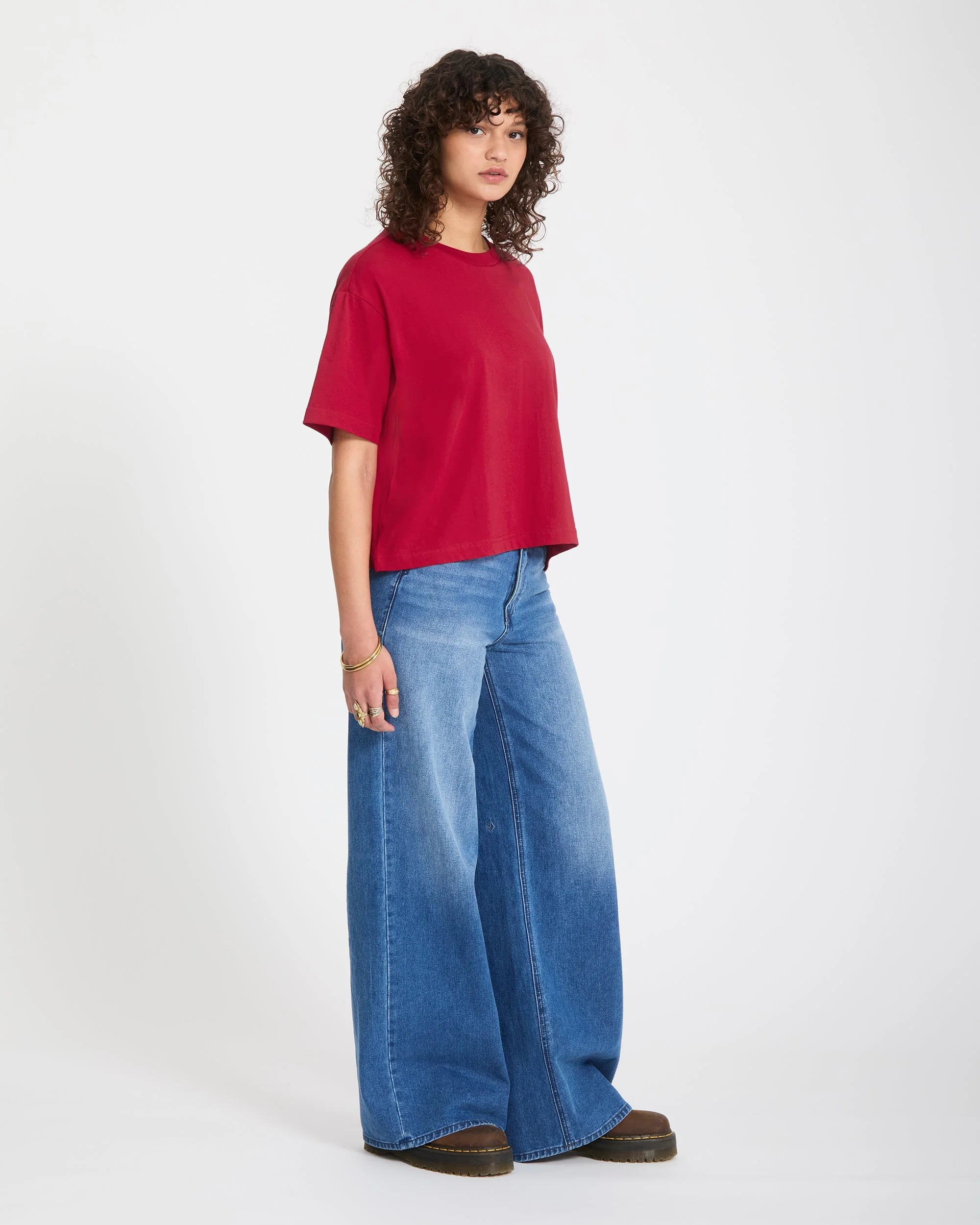 Stone Blanks Up T-Shirt - Deep Red - Image 5