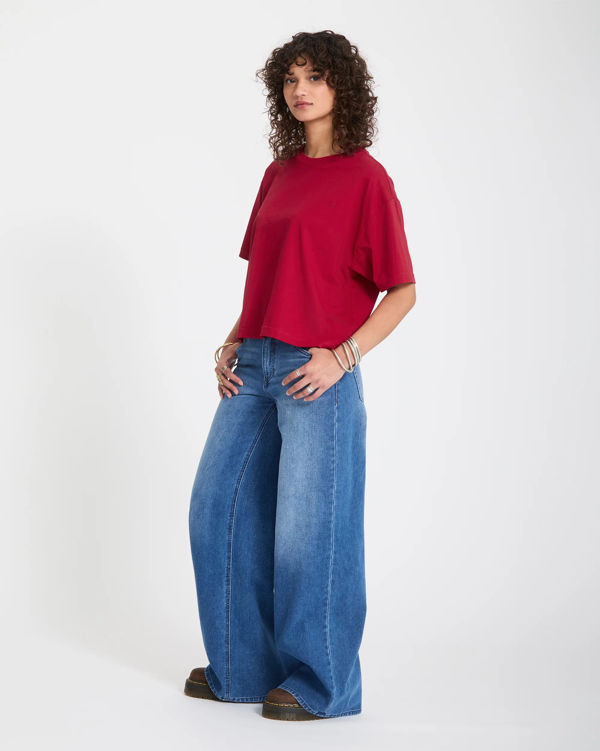 Stone Blanks Up T-Shirt - Deep Red - Image 6