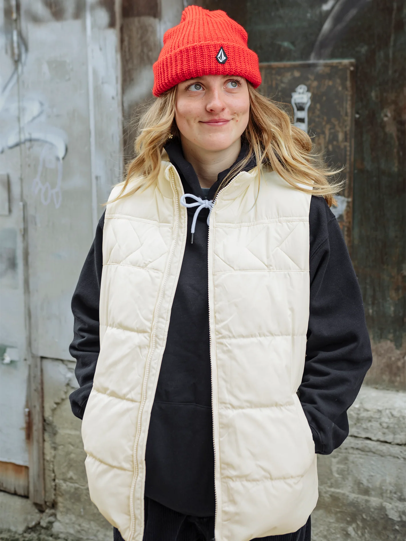 Stone Castine Puff Vest - MOONBEAM - Image 10