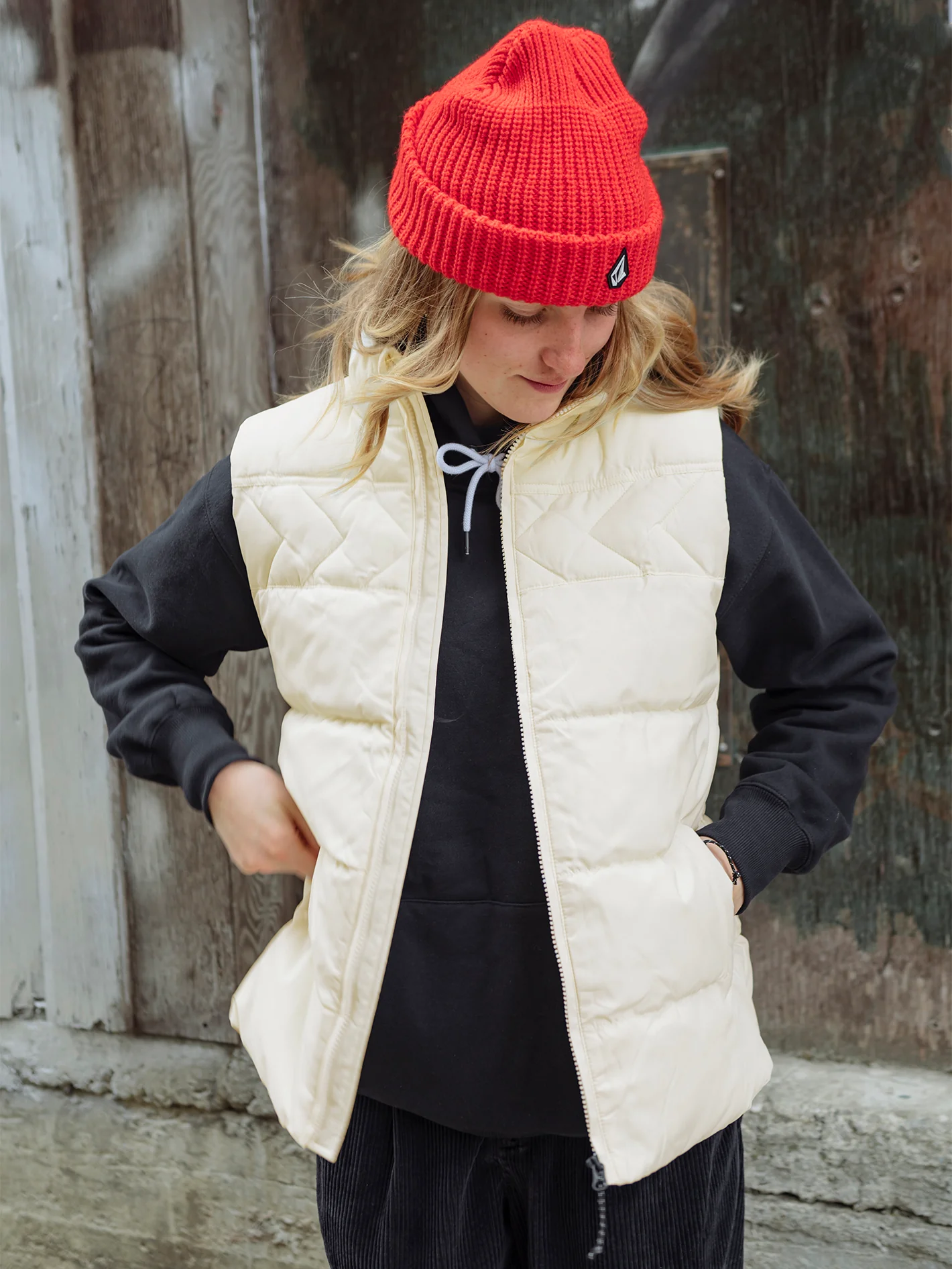 Stone Castine Puff Vest - MOONBEAM - Image 5