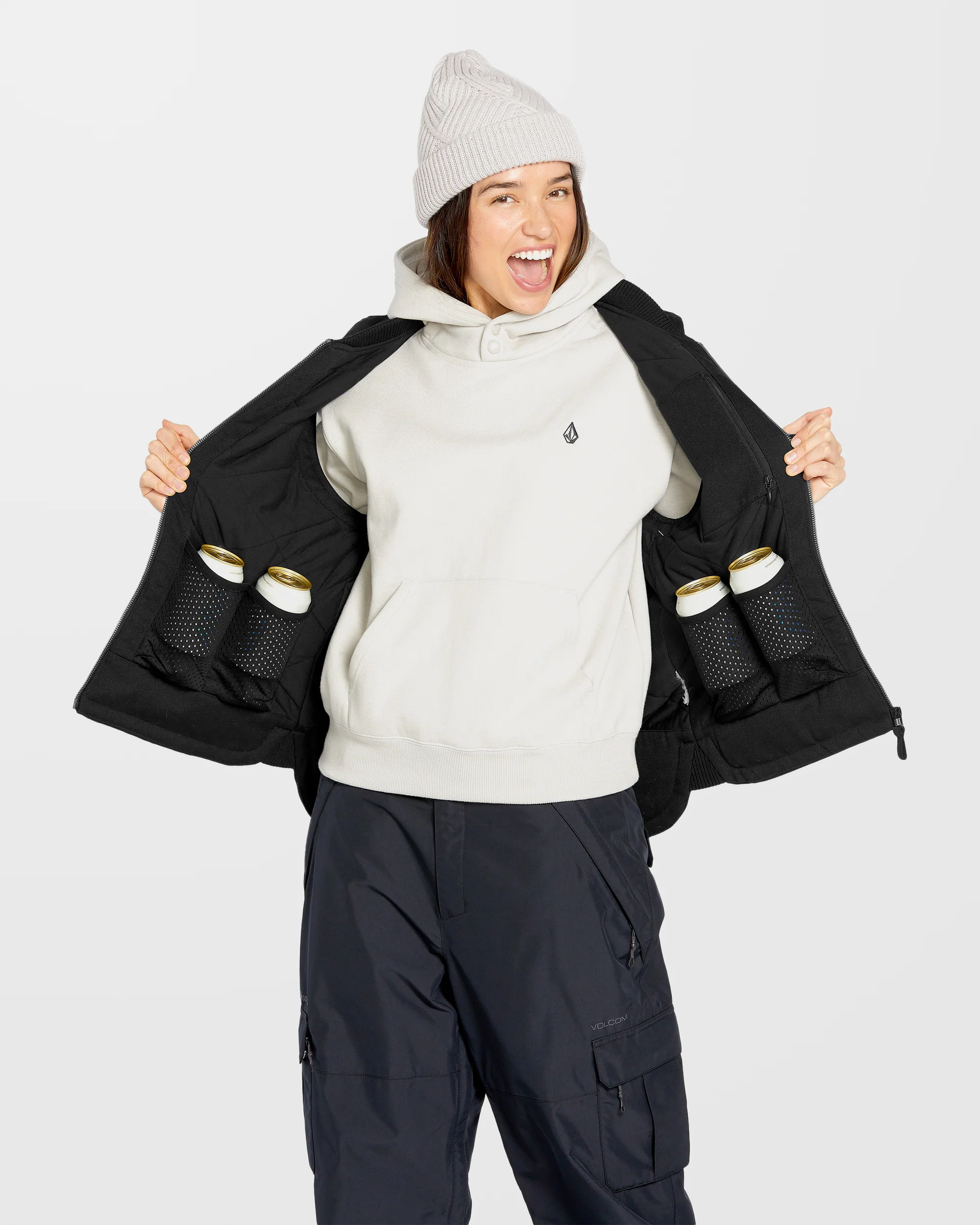 Stone Castine Puff Vest - Black - Image 11