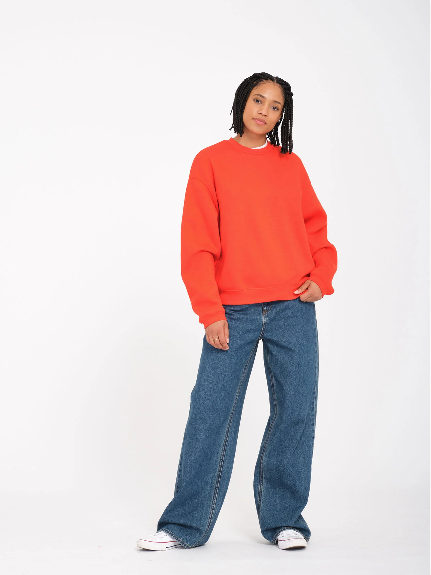 Stone Heart Up Sweatshirt - Bright Red - Image 4