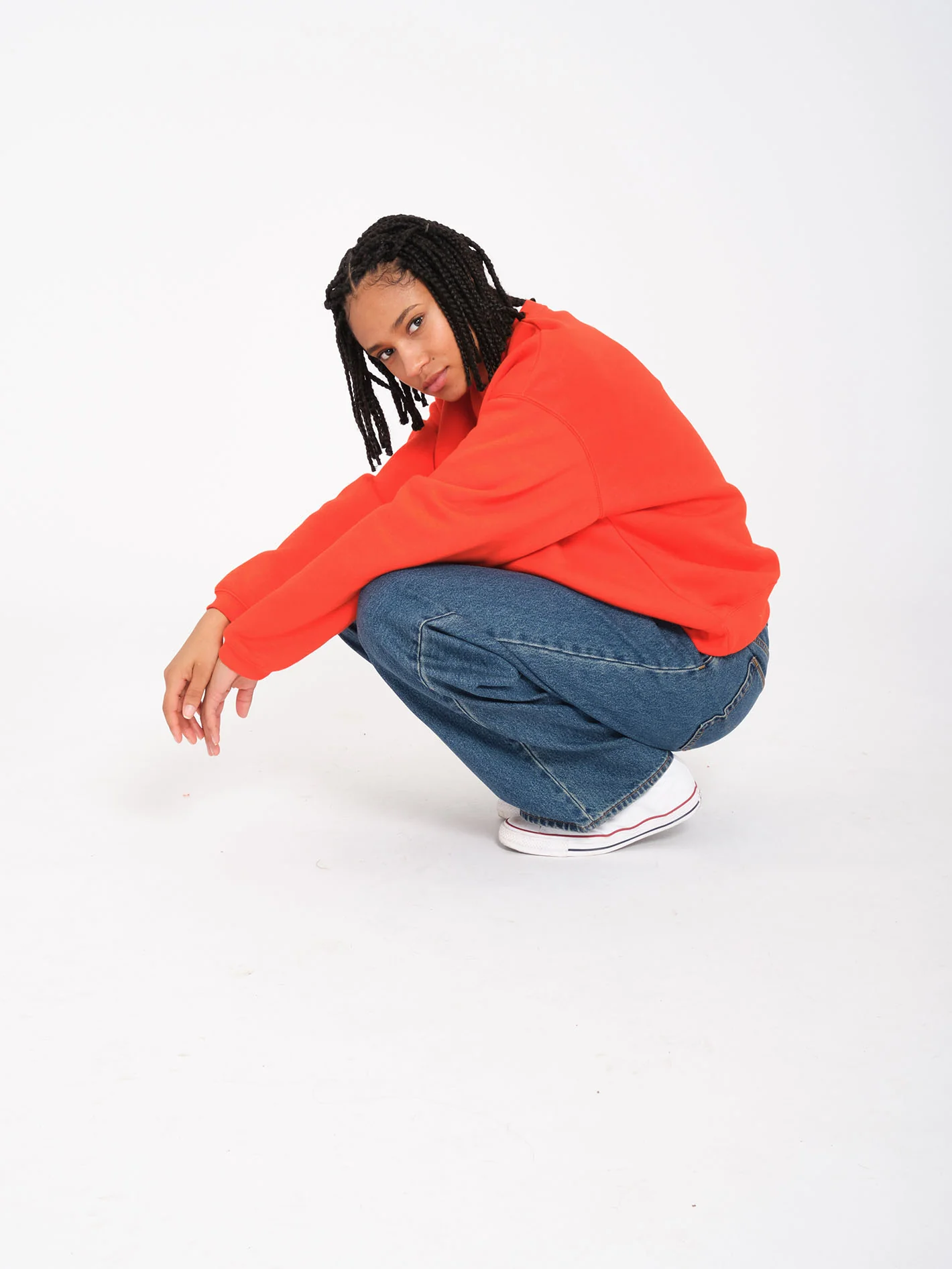 Stone Heart Up Sweatshirt - Bright Red - Image 5