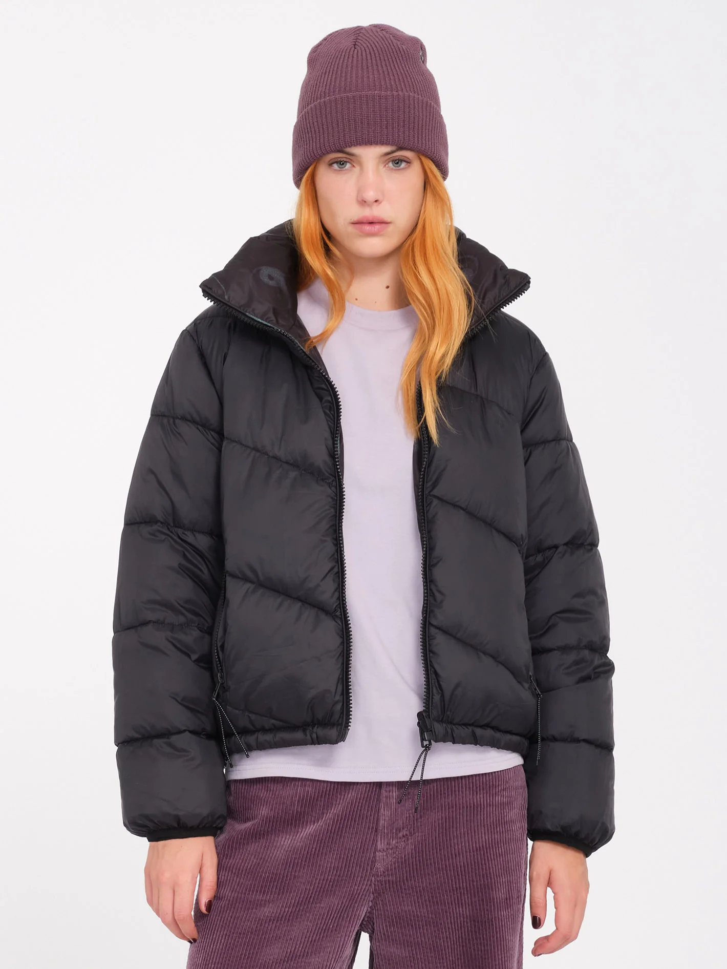 Stone Sense Puff Jacket (Reversible) - Black - Image 3