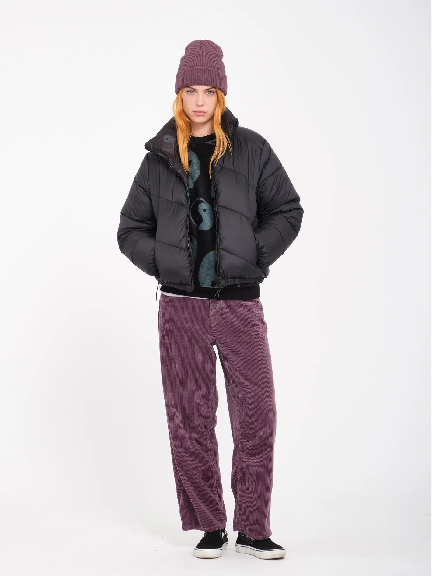 Stone Sense Puff Jacket (Reversible) - Black - Image 8