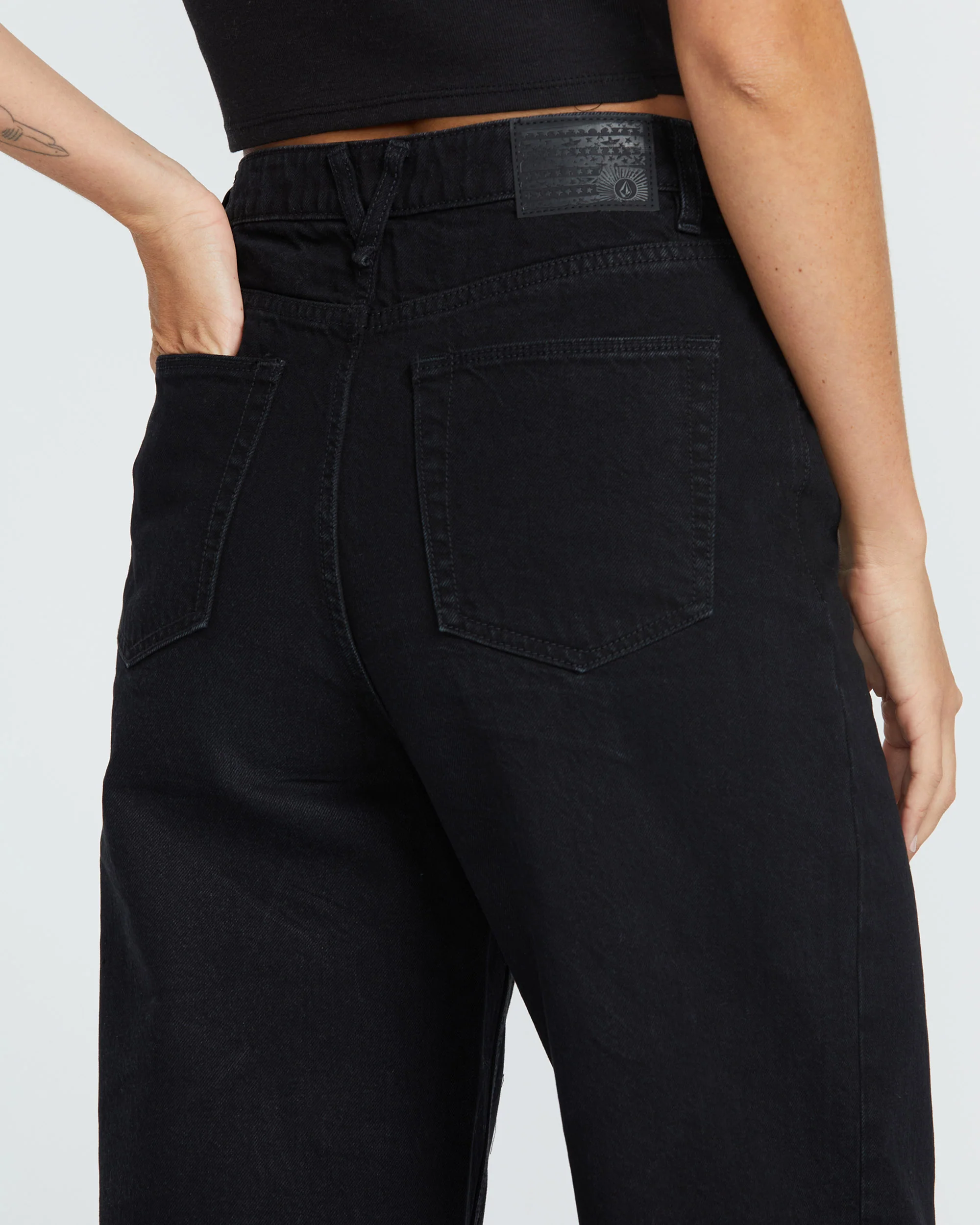 Stoned Boyfriend High rise Jeans - BLACK - Image 3