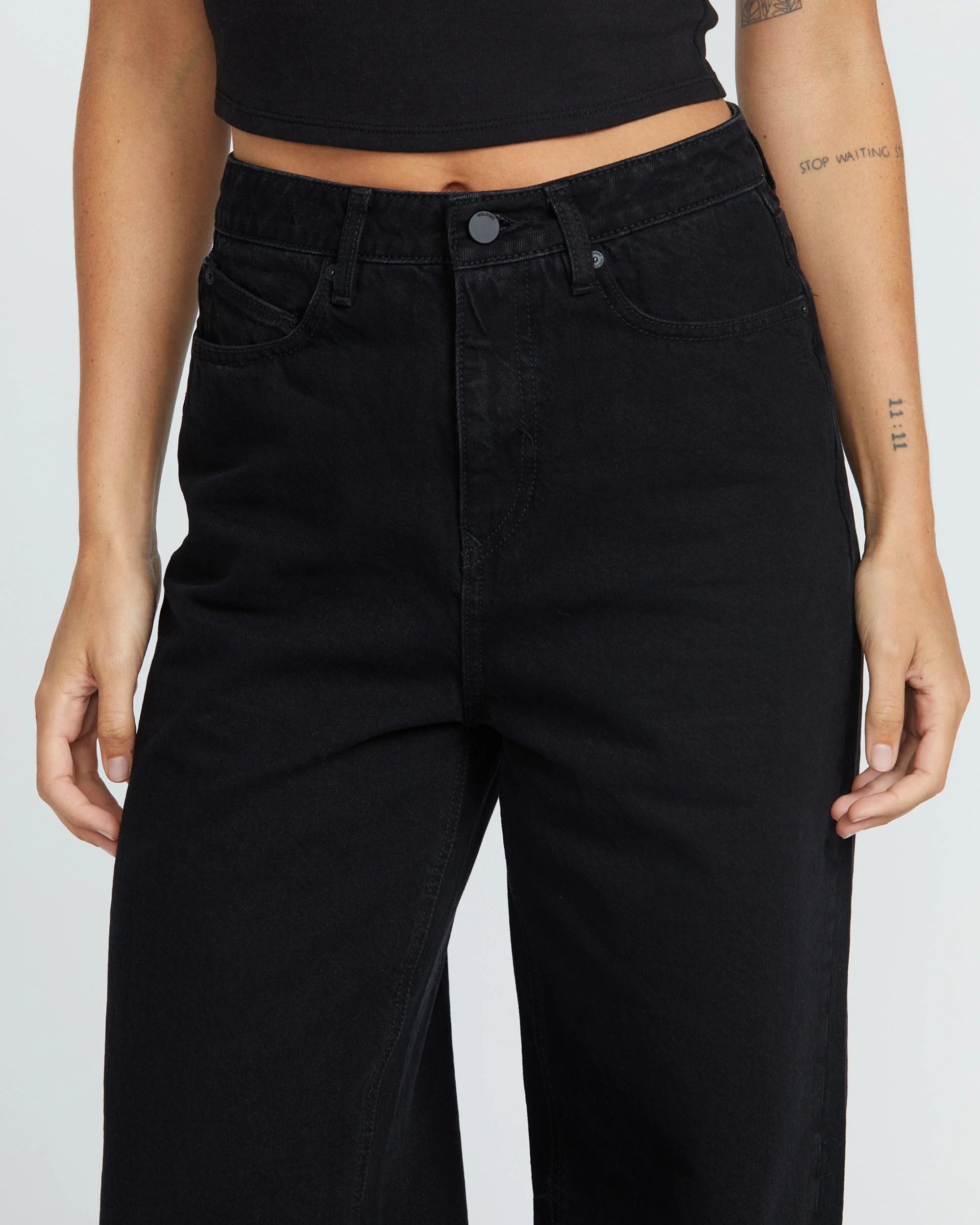 Stoned Boyfriend High rise Jeans - BLACK - Image 4