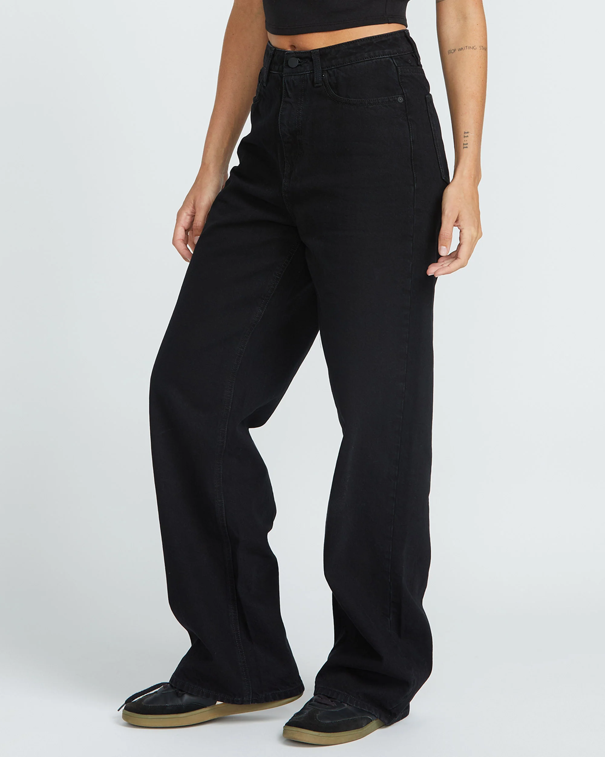 Stoned Boyfriend High rise Jeans - BLACK - Image 5