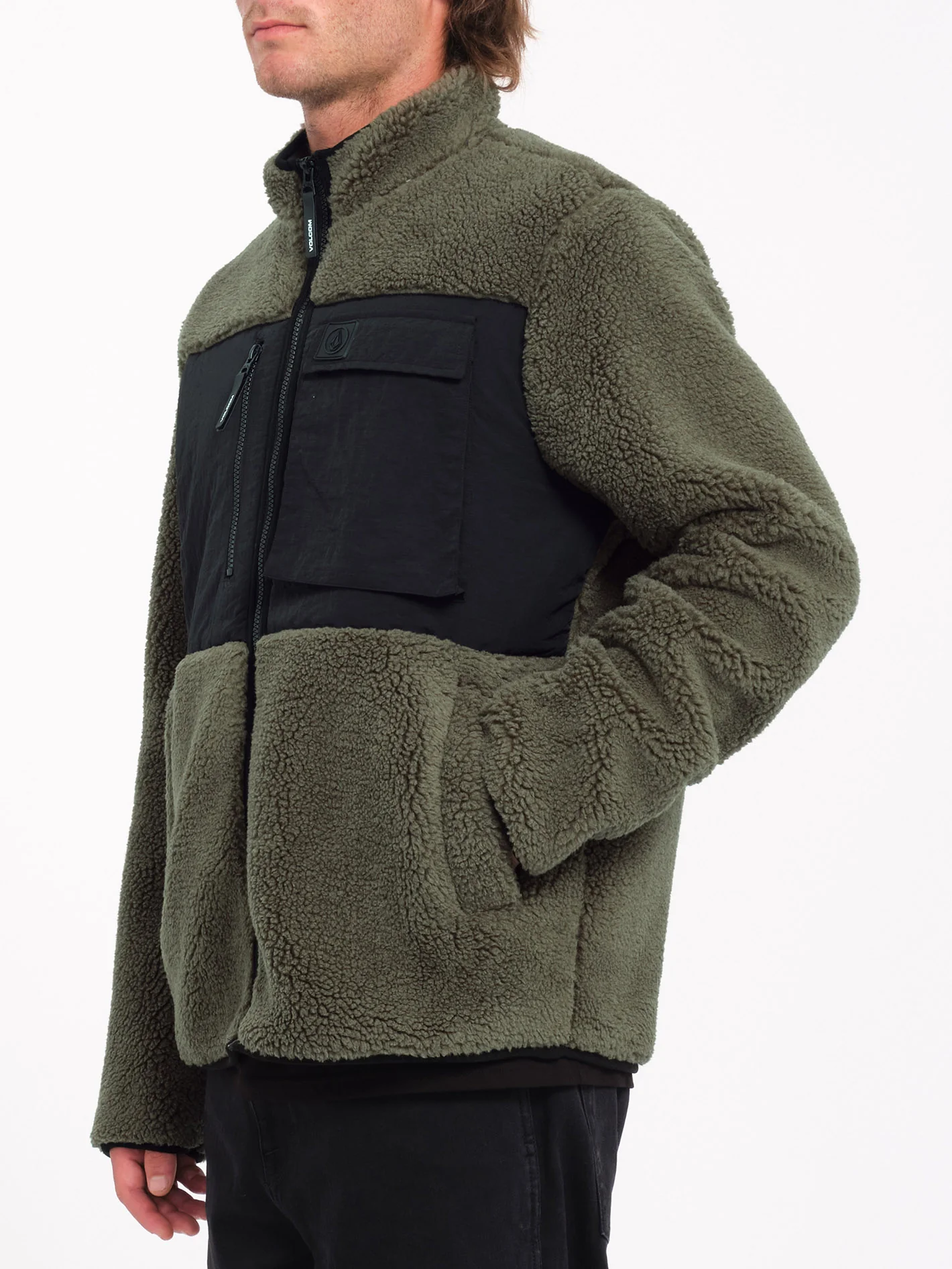 Storm Stone Sherpa Zip Sweatshirt - Wintermoss - Image 3