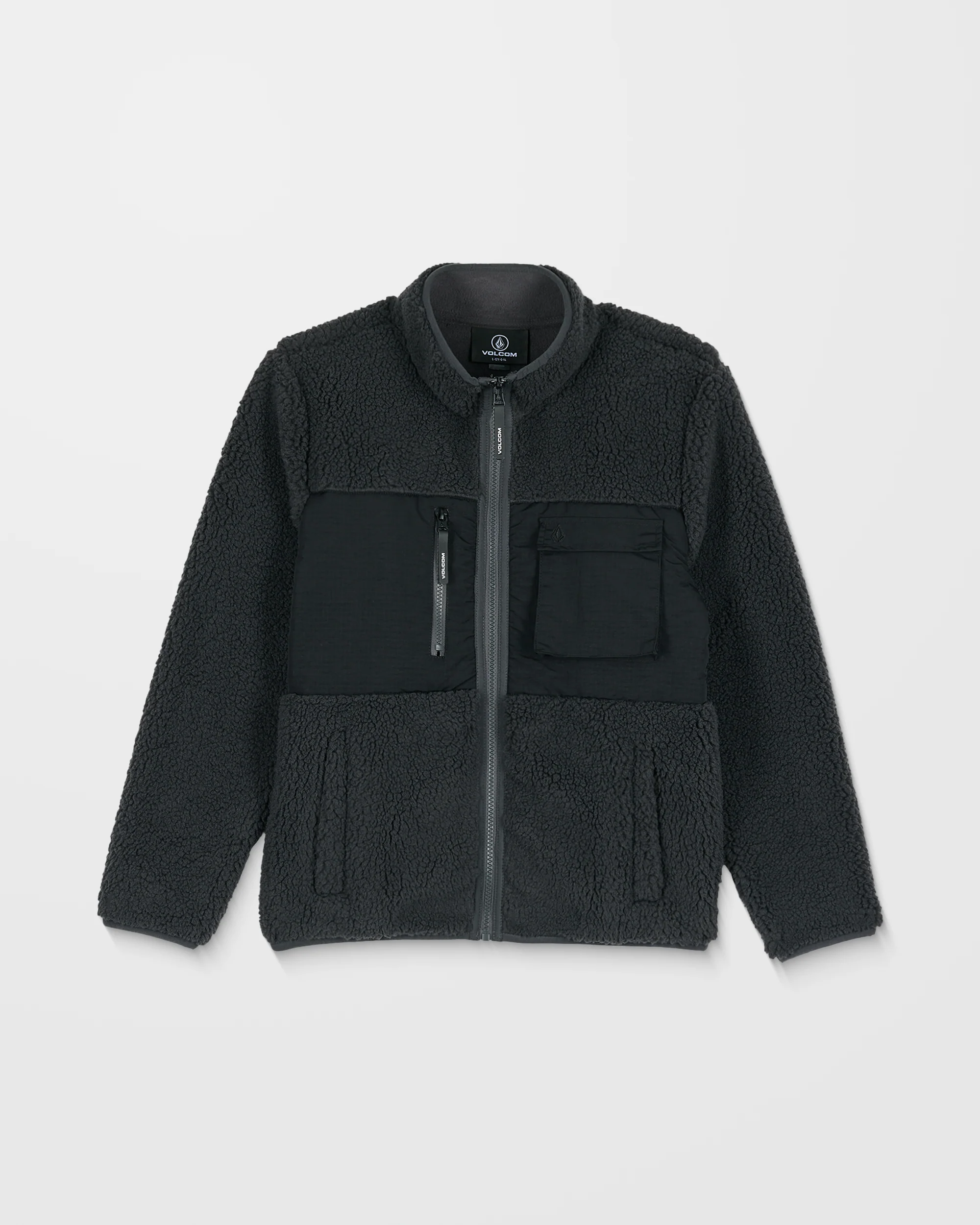 Storm Stone Zip Up Sherpa Sweatshirt - Asphalt Black - (KIDS)
