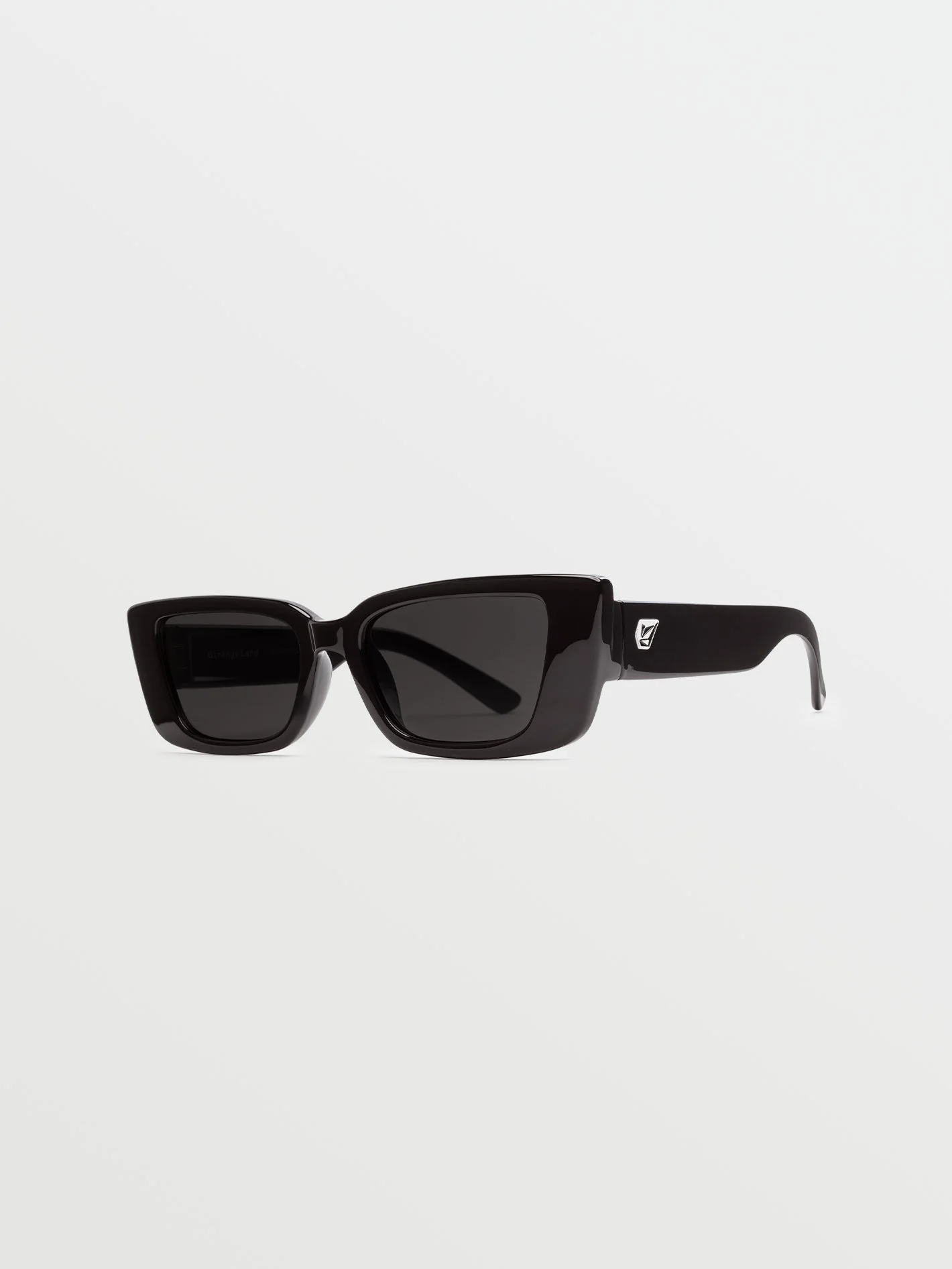 Strange Land Gloss Black Sunglasses (Gray Lens) - BLACK