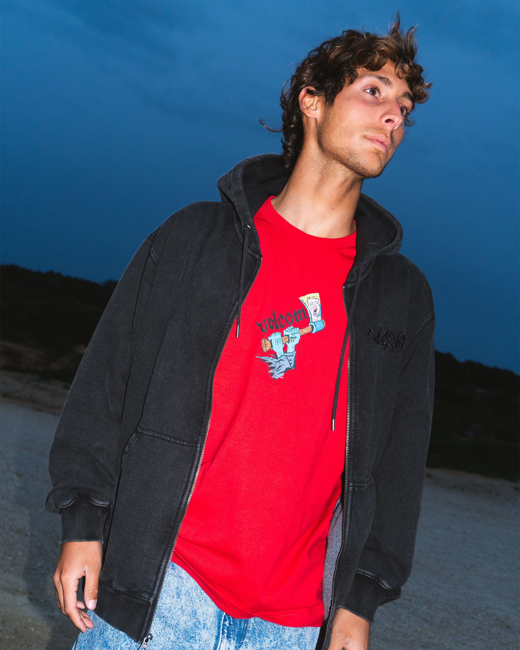 Studder Zip Hoodie - Black - Image 4