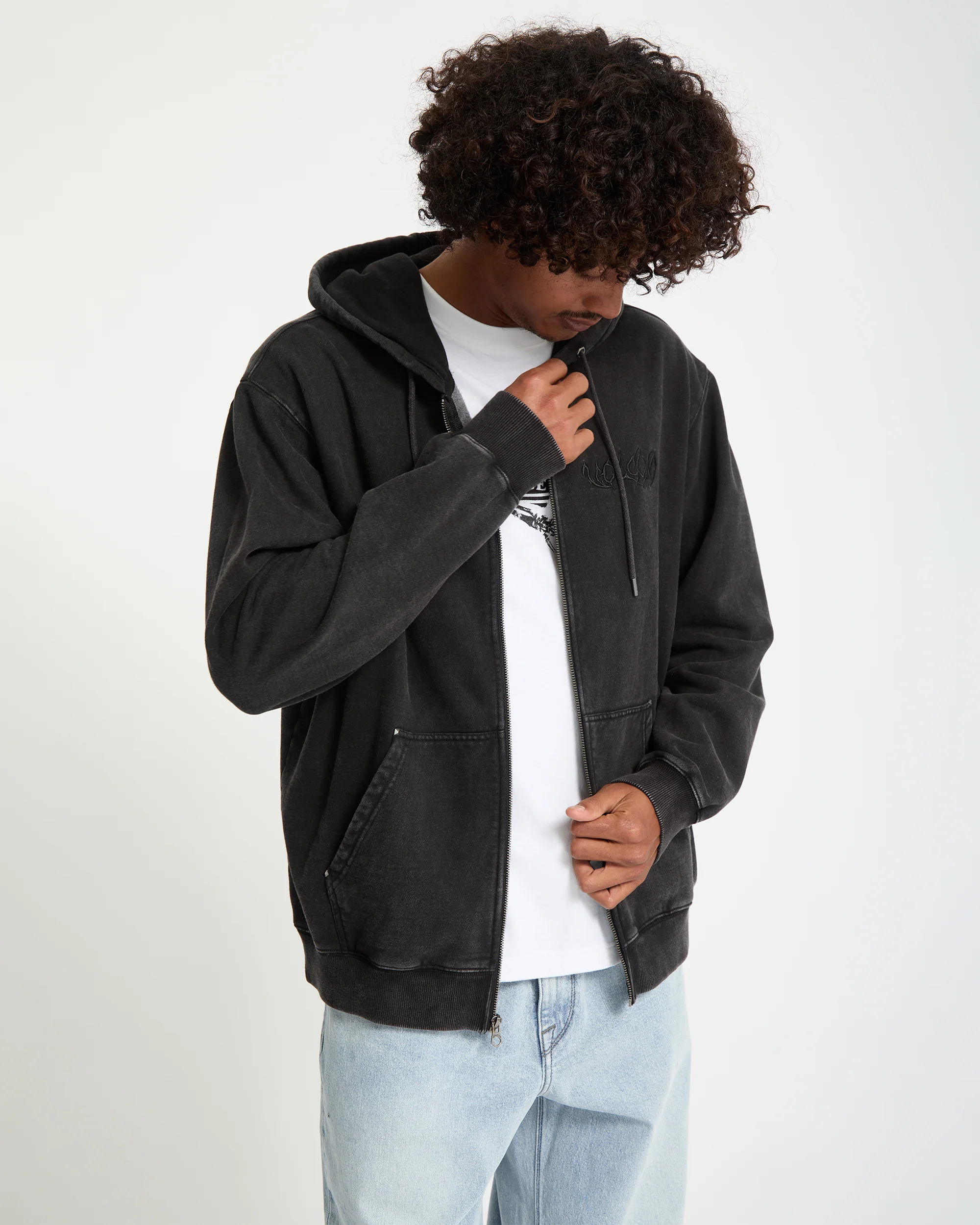 Studder Zip Hoodie - Black - Image 7