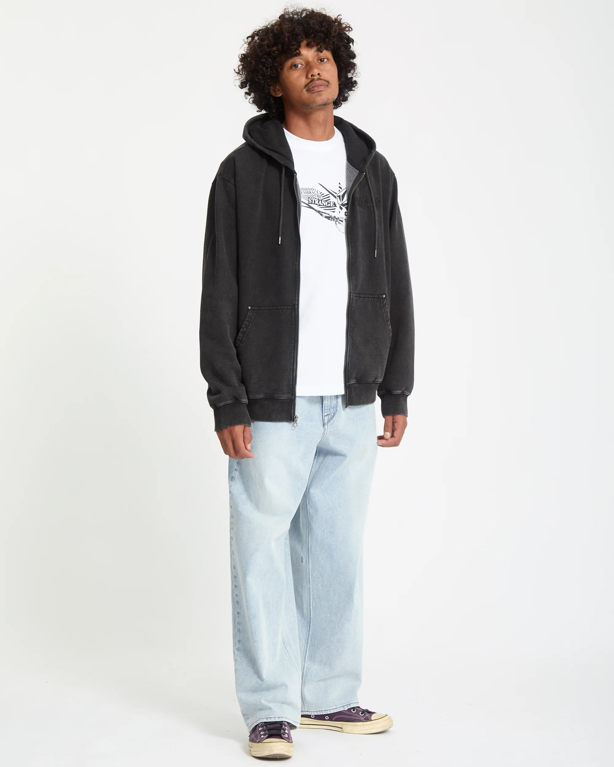 Studder Zip Hoodie - Black - Image 8