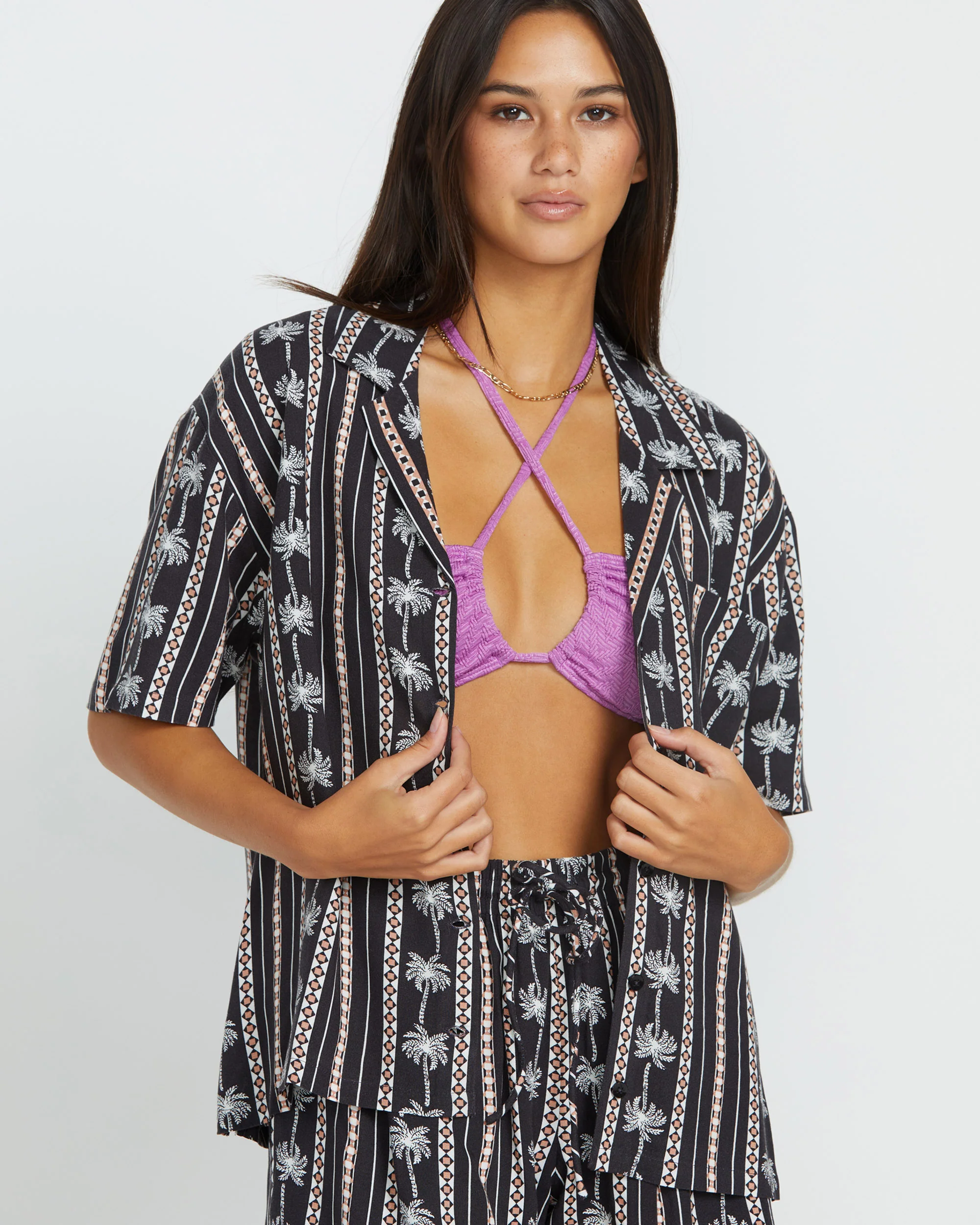 Sun Stunner Shirt - BLACK COMBO - Image 3