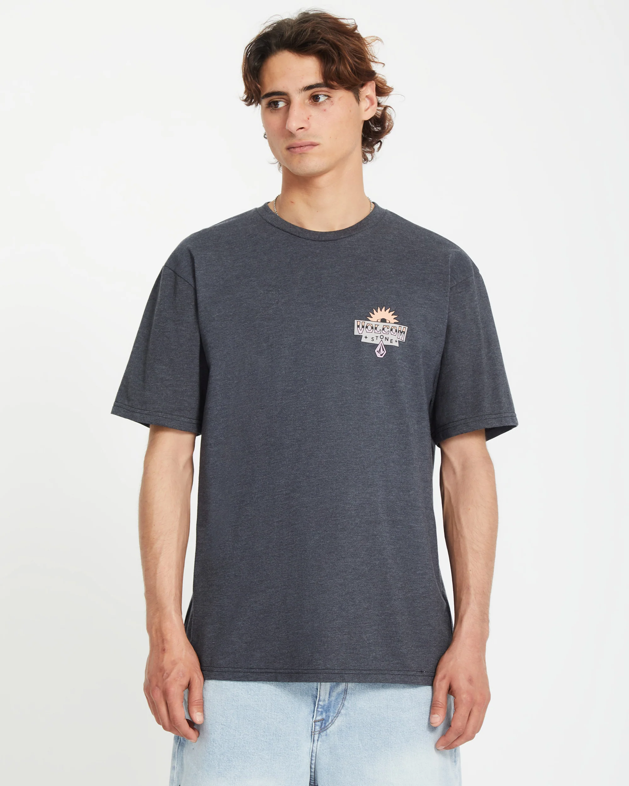 Sure Thing T-shirt - HEATHER BLACK - Image 2