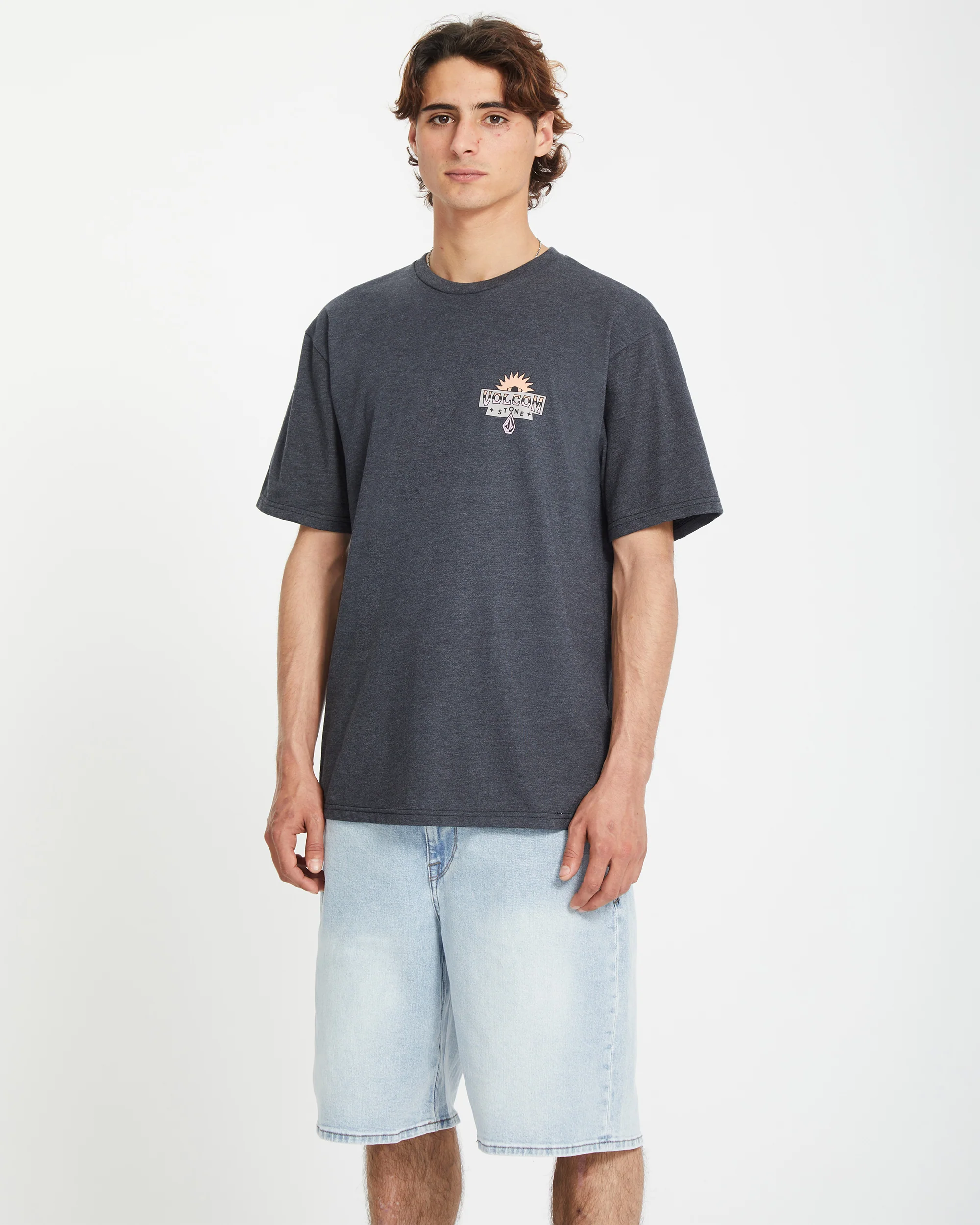 Sure Thing T-shirt - HEATHER BLACK - Image 3
