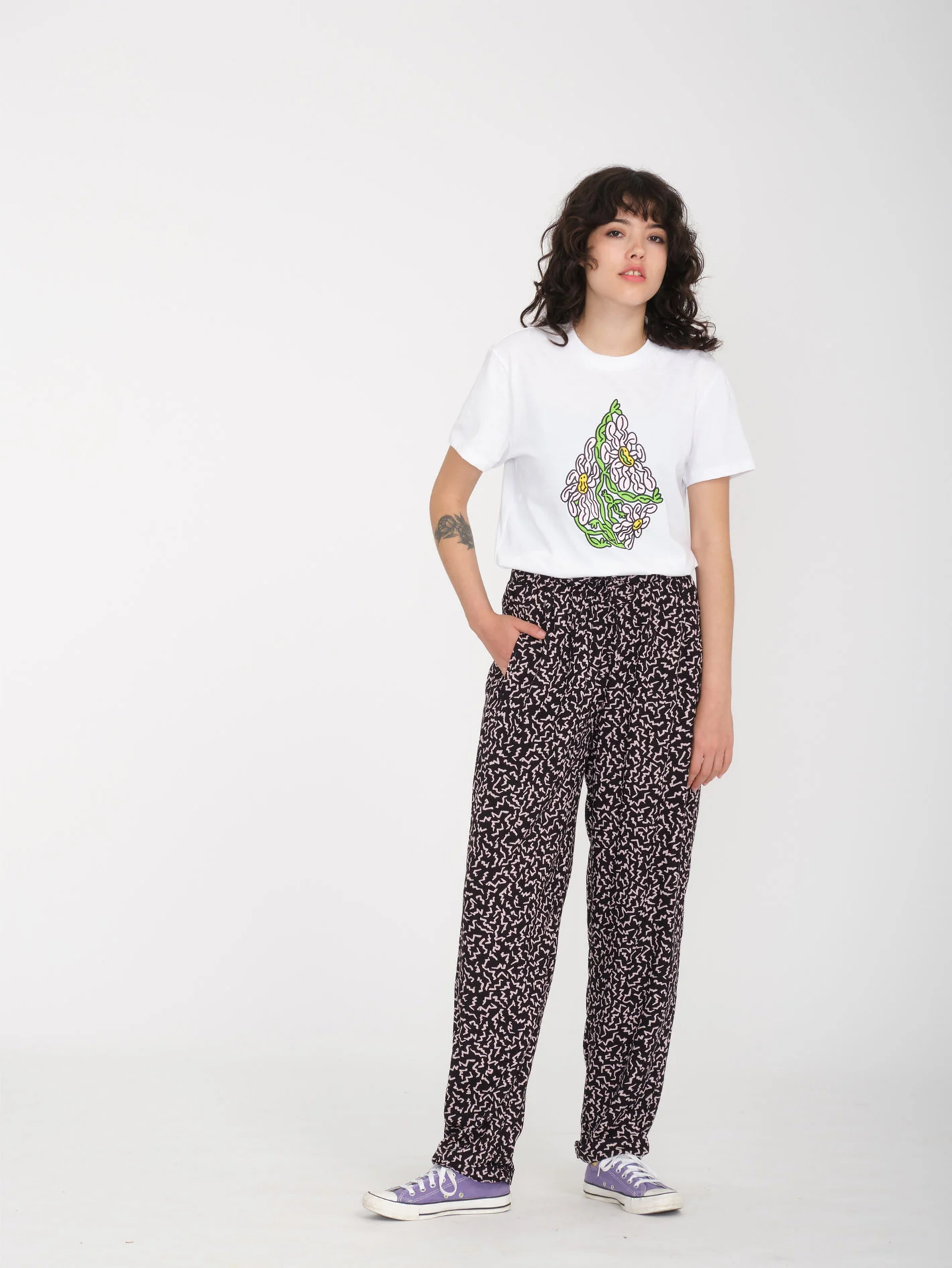 Surfpunk Elastic Waist Trousers - BLACK - Image 5