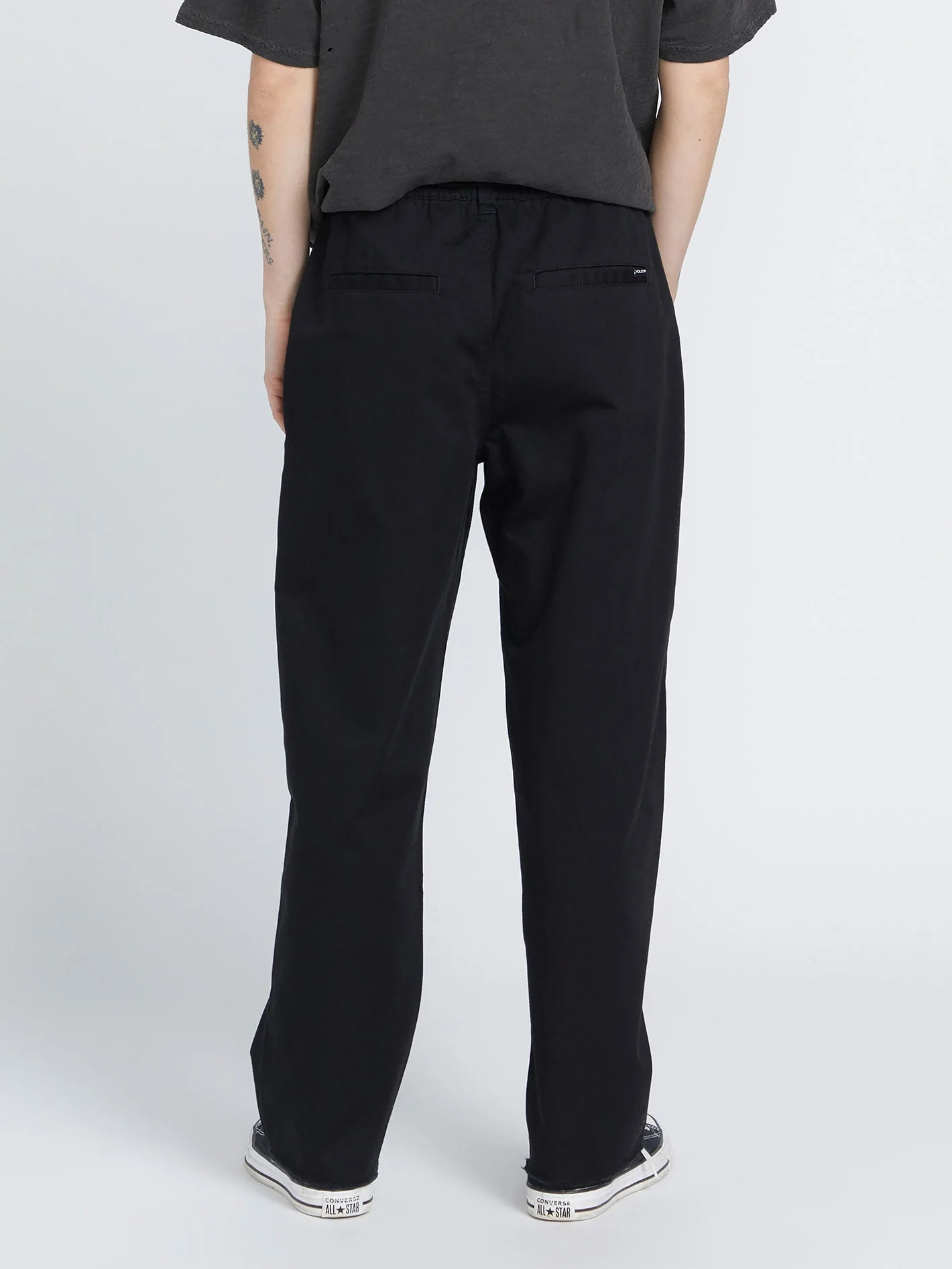 Thisthatthem Skate Chino Trousers - BLACK - Image 2