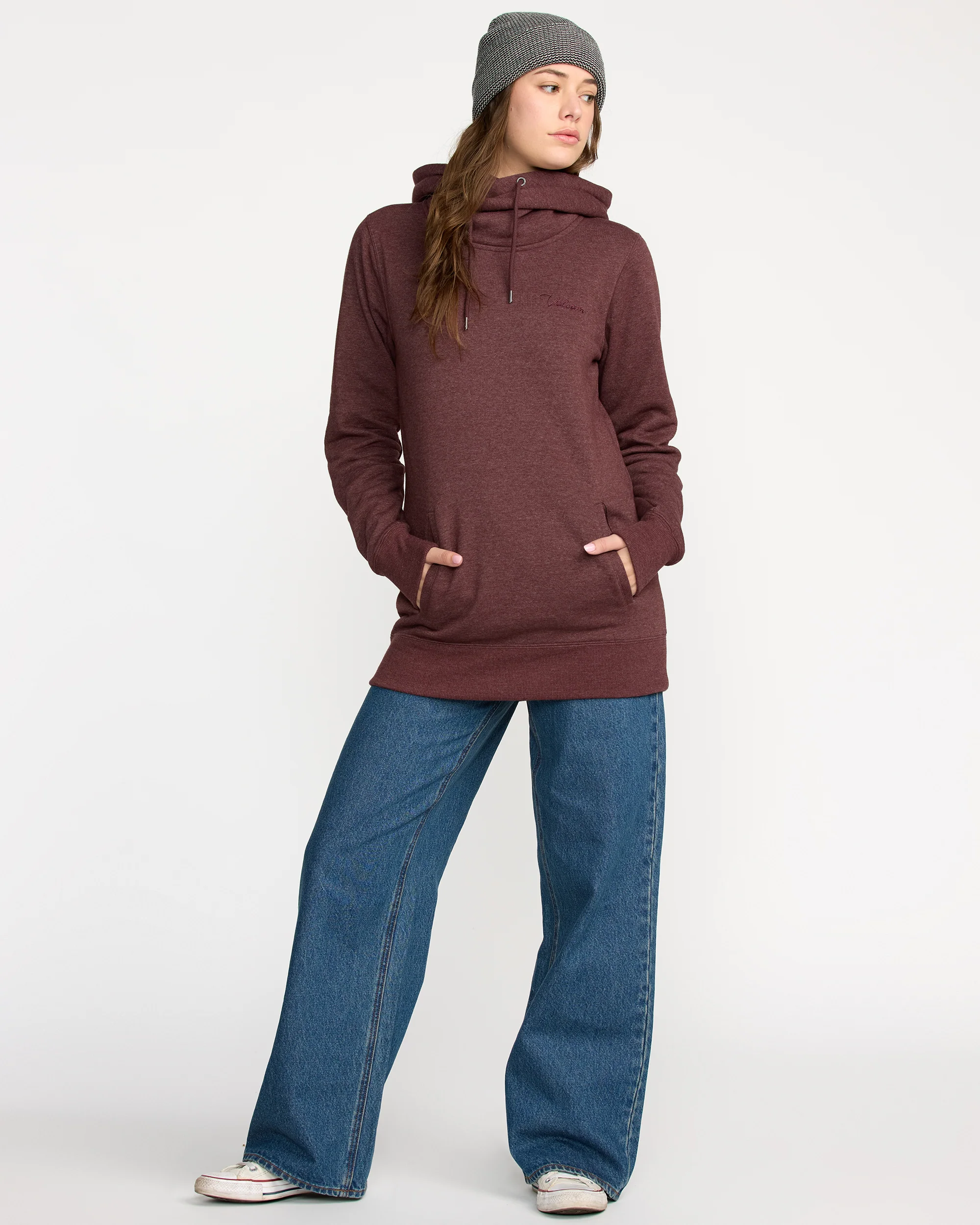 Tower Fleece Hoodie - Oxblood - Image 3