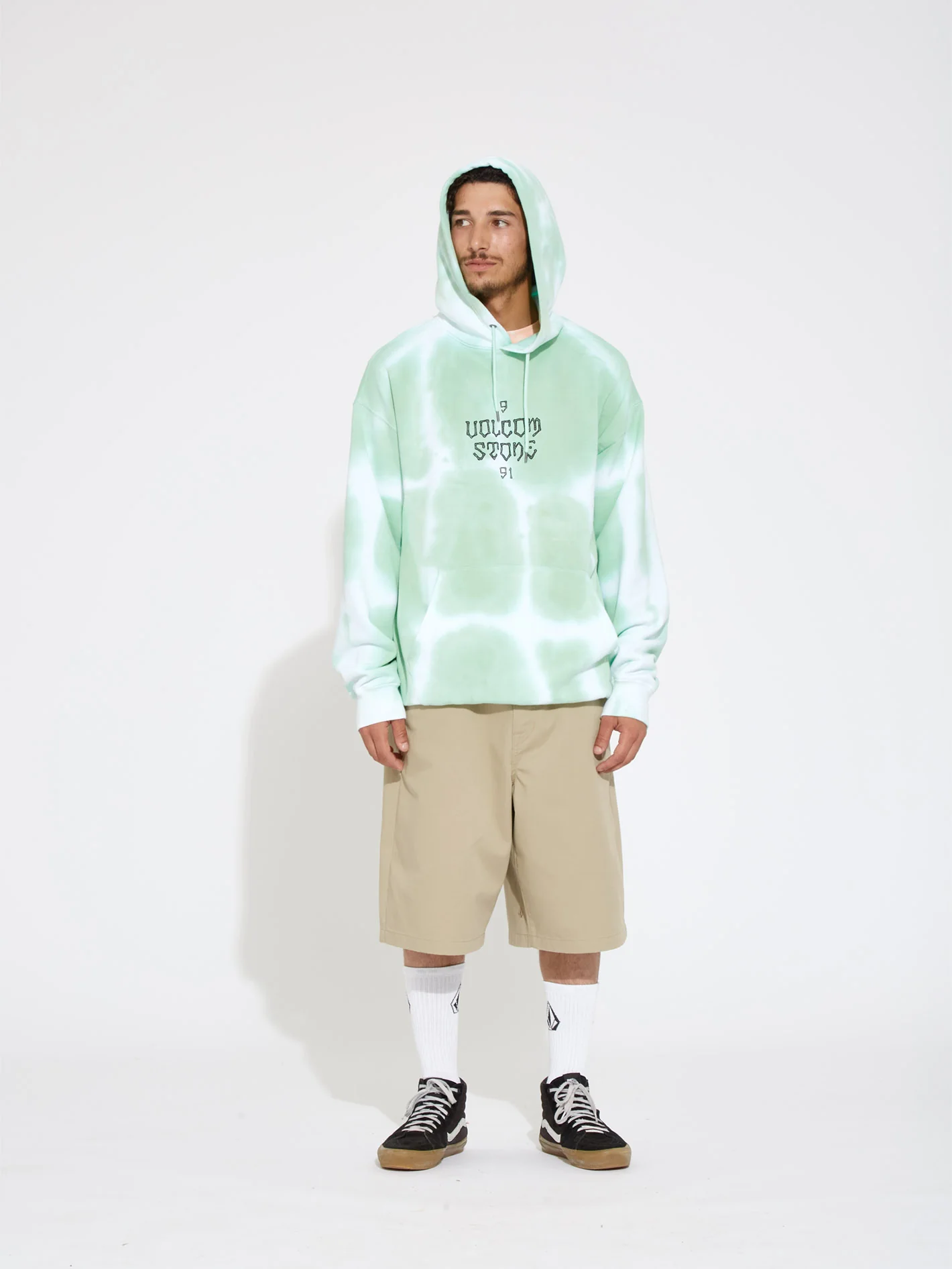 Trippin Dye Hoodie - BOTTLE GREEN - Image 6